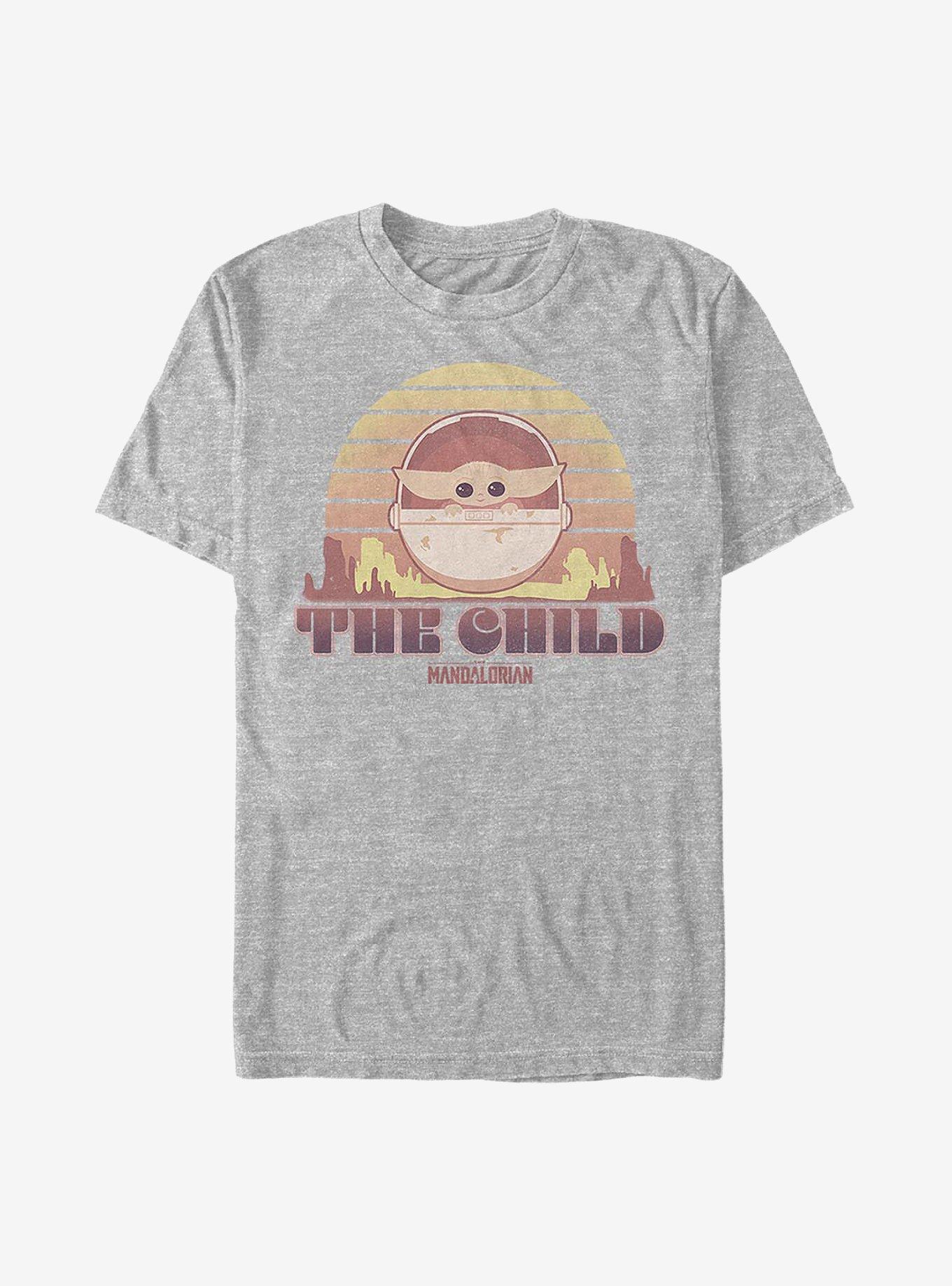 Star Wars The Mandalorian Sunset The Child T-Shirt, ATH HTR, hi-res