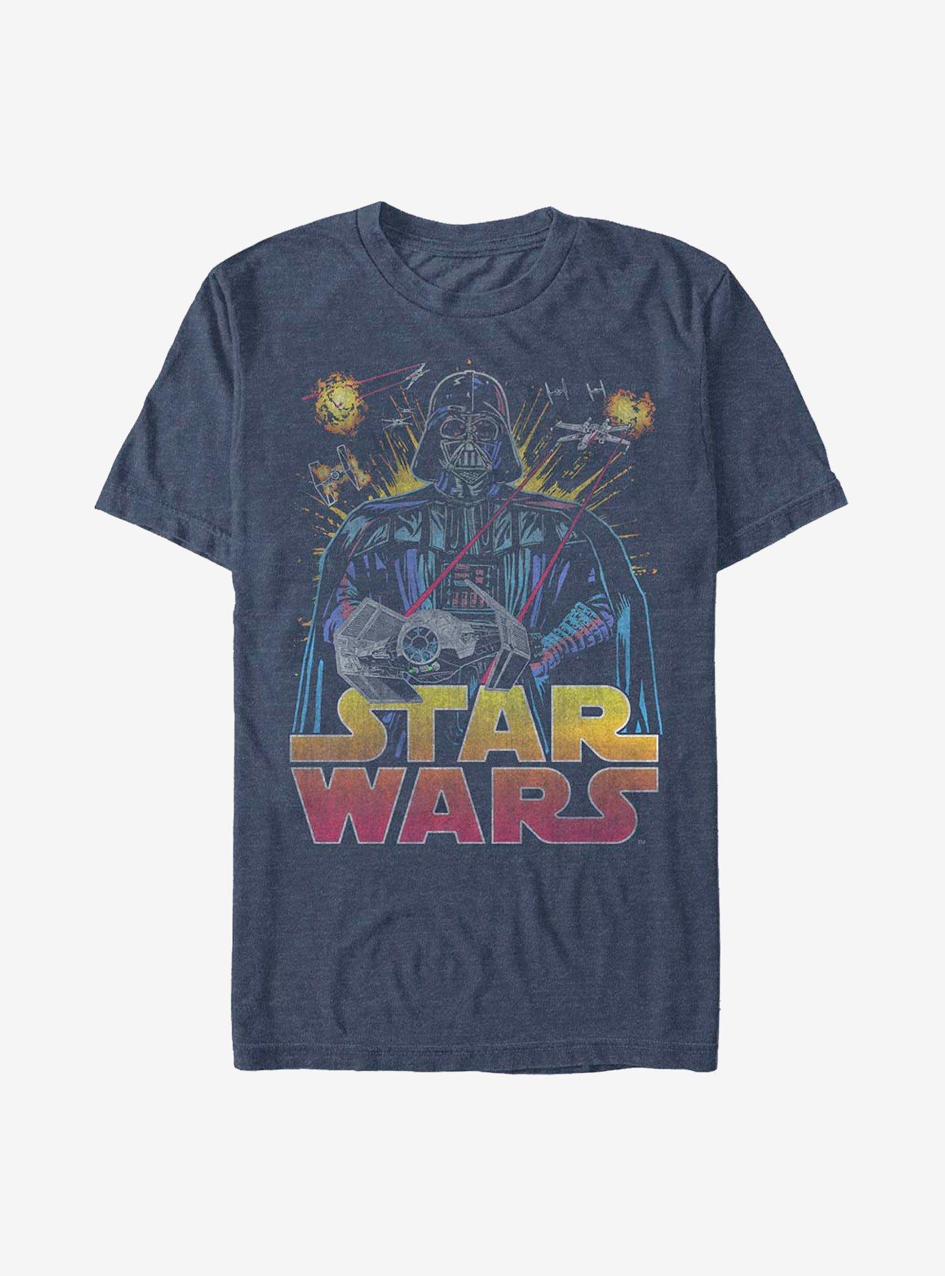 Star Wars Darth Vader Battle T-Shirt, NAVY HTR, hi-res