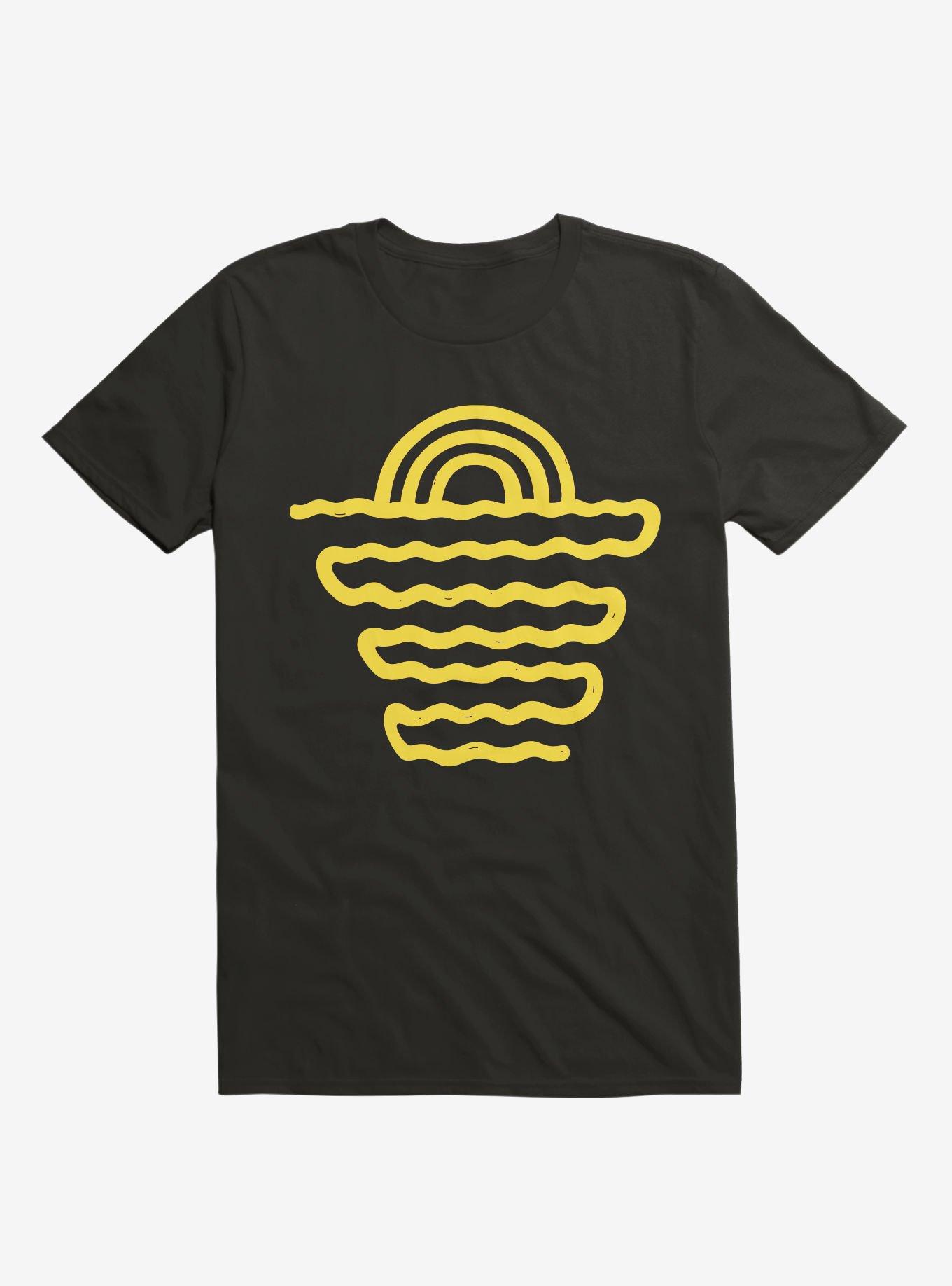 Coastline Art T-Shirt, BLACK, hi-res