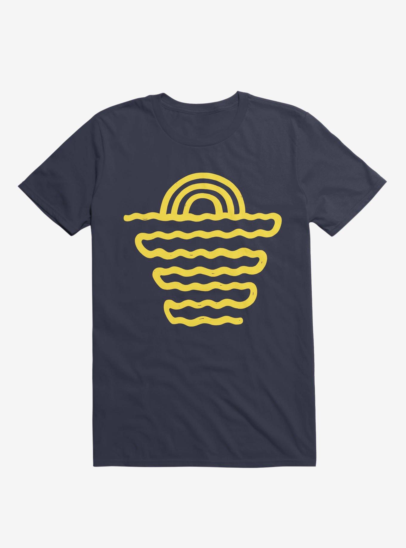 Coastline Art T-Shirt, NAVY, hi-res