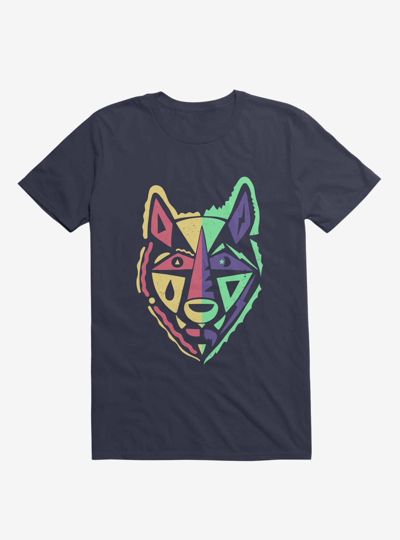 THRDLESS Day And Night Wolf Art T-Shirt