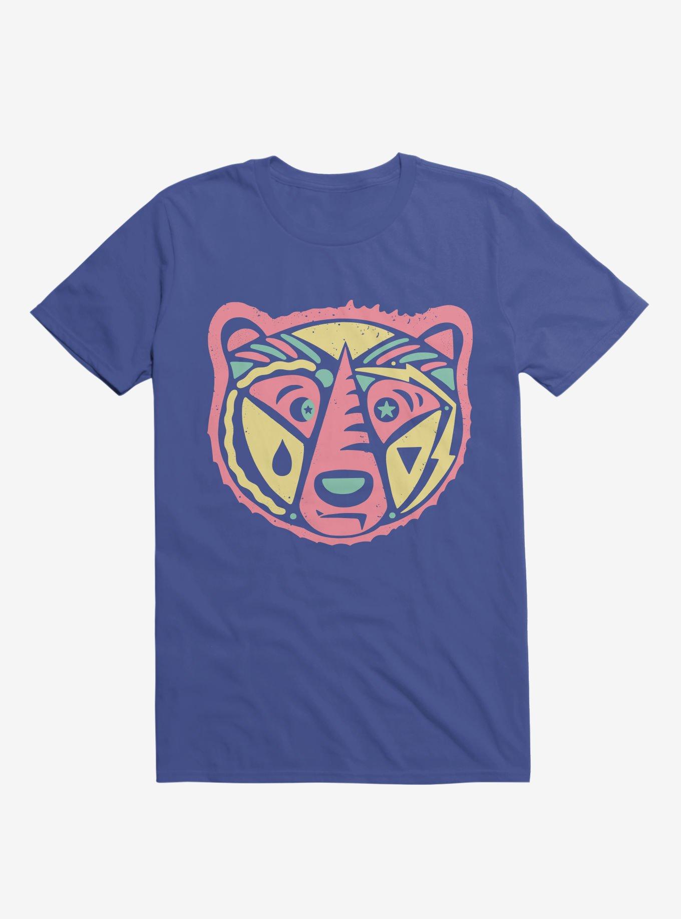 Grizzly Bear Art T-Shirt, ROYAL, hi-res