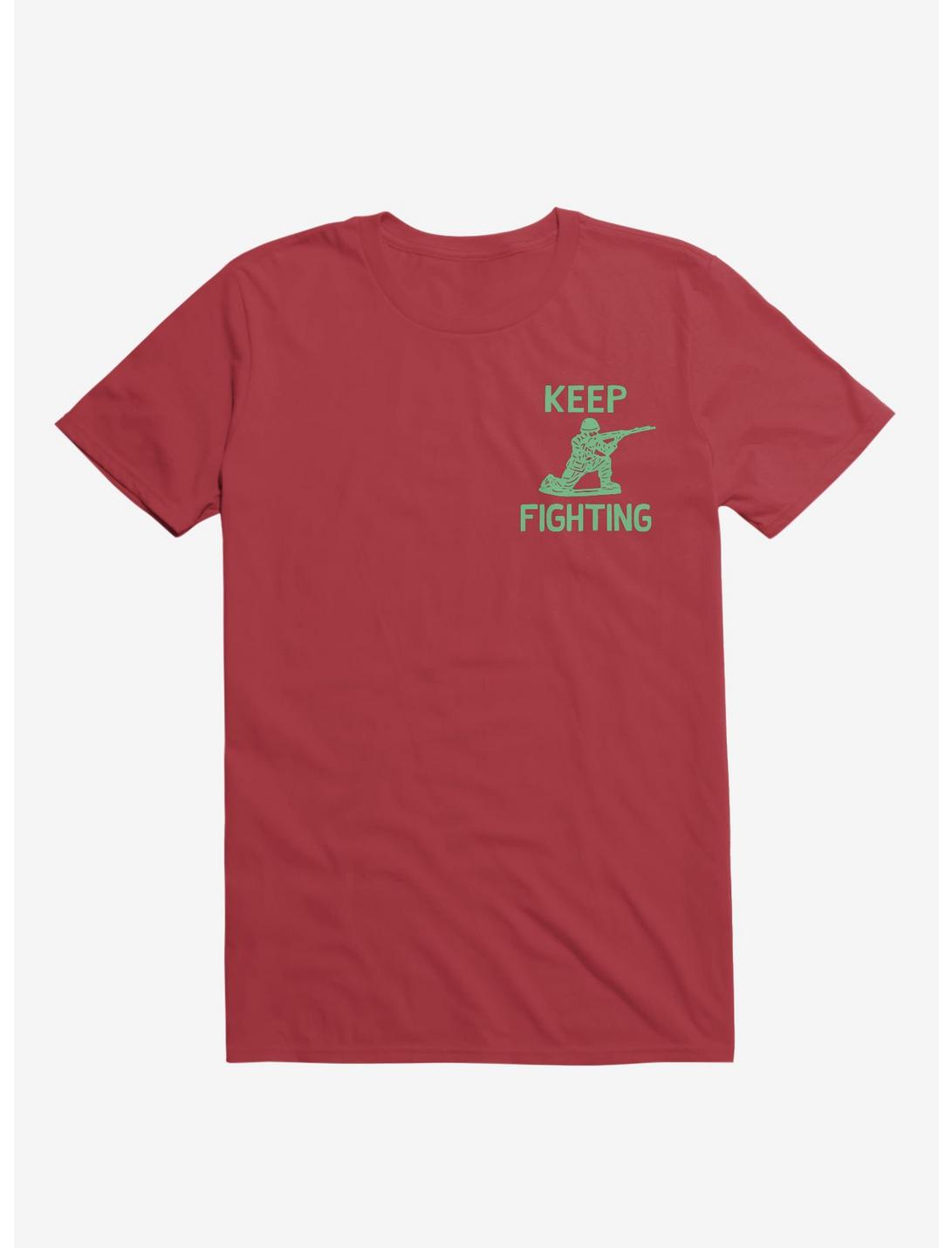 Keep Fighting Soldier T-Shirt, RED, hi-res