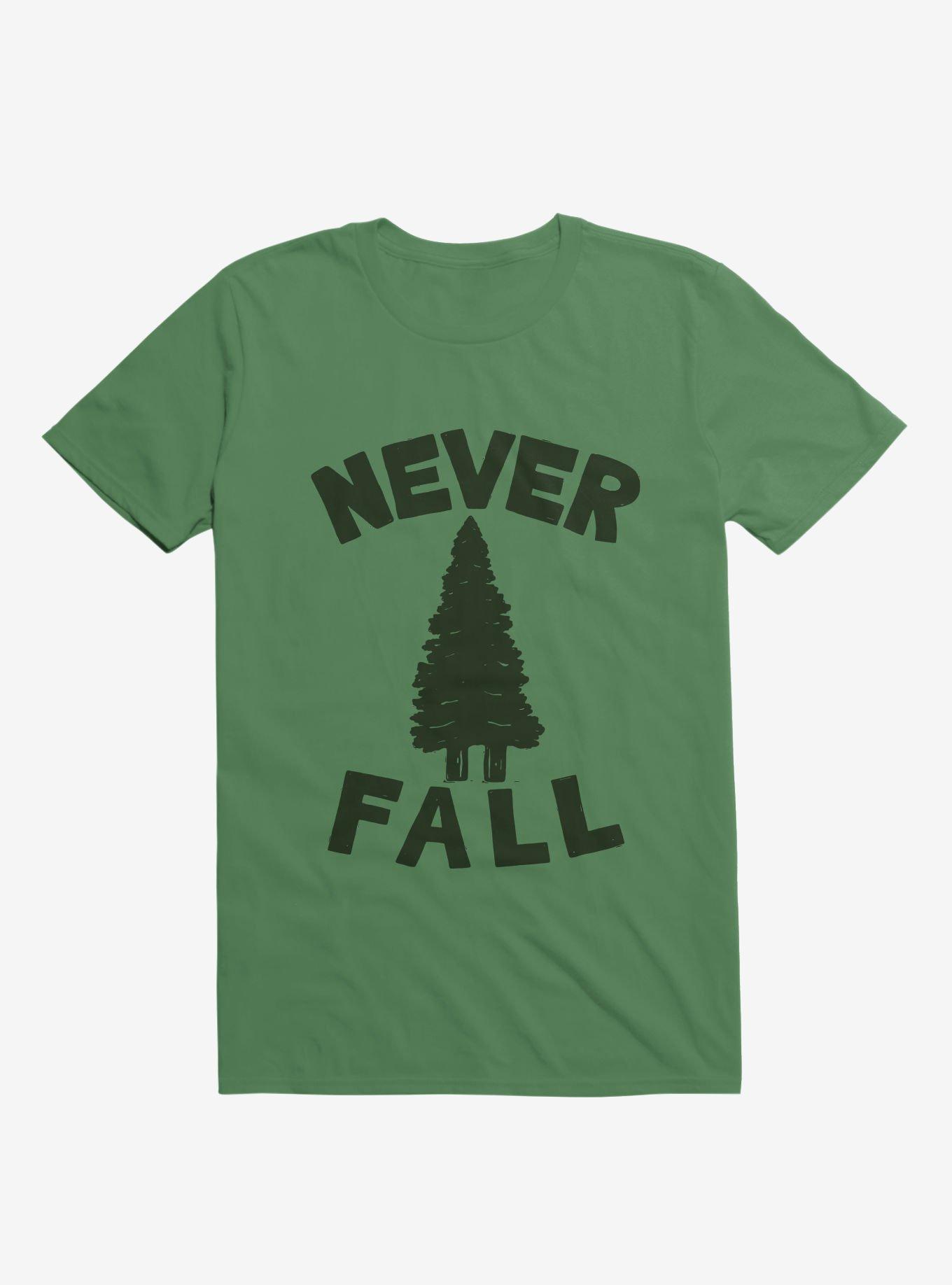 Never Fall Tree T-Shirt, KELLY GREEN, hi-res