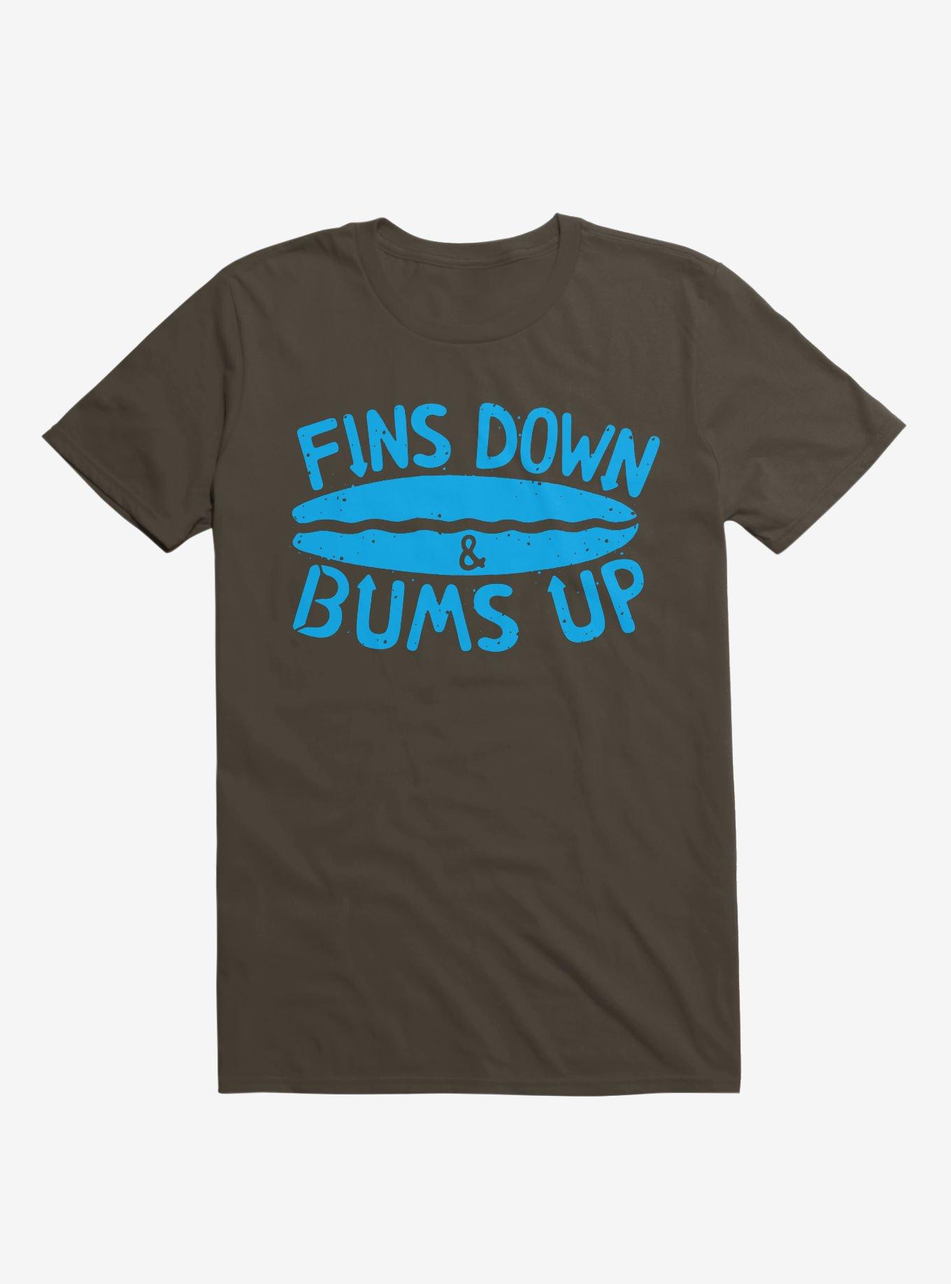 Fins Down And Bums Up T-Shirt, BROWN, hi-res