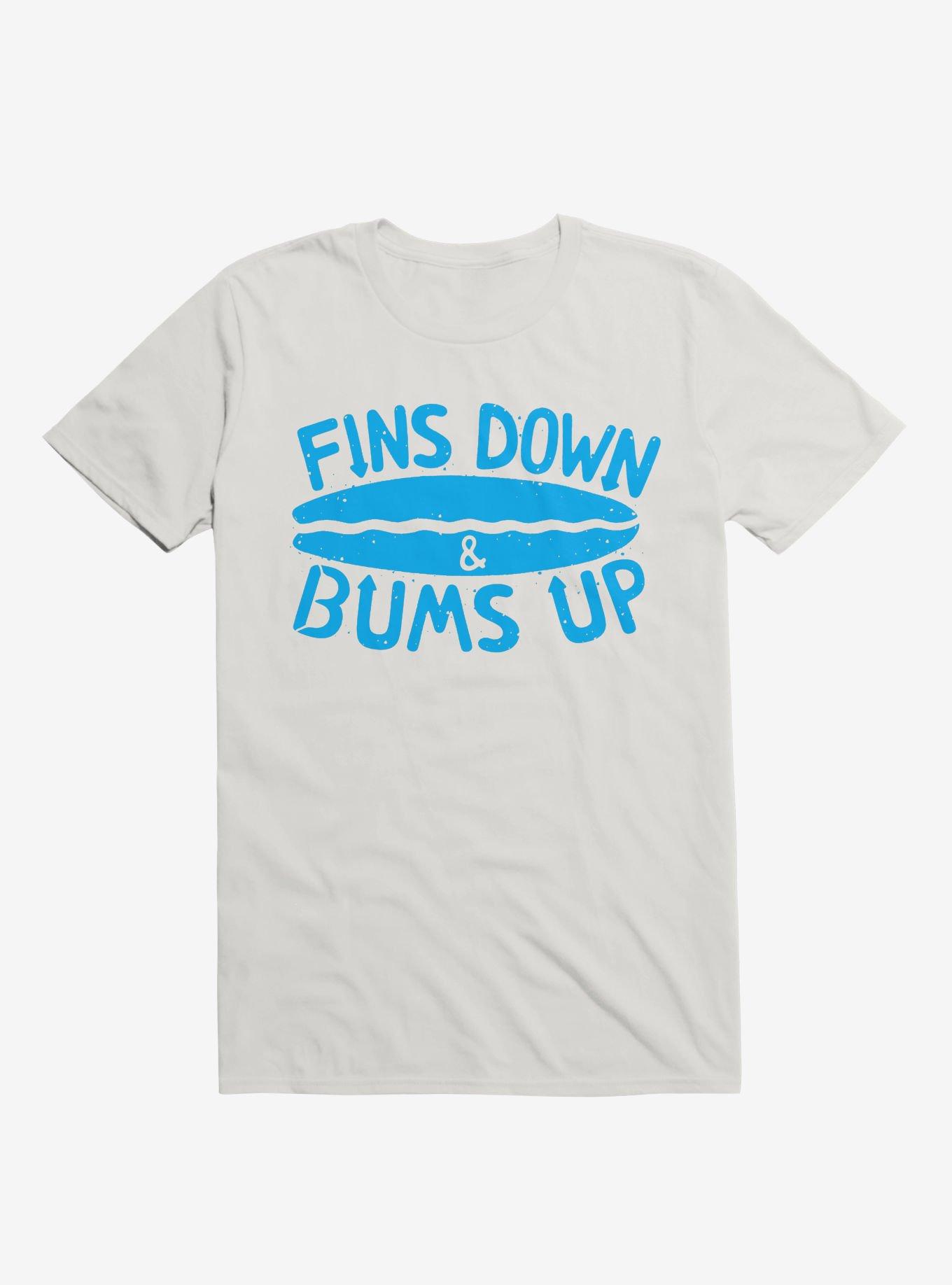 Fins Down And Bums Up T-Shirt, WHITE, hi-res