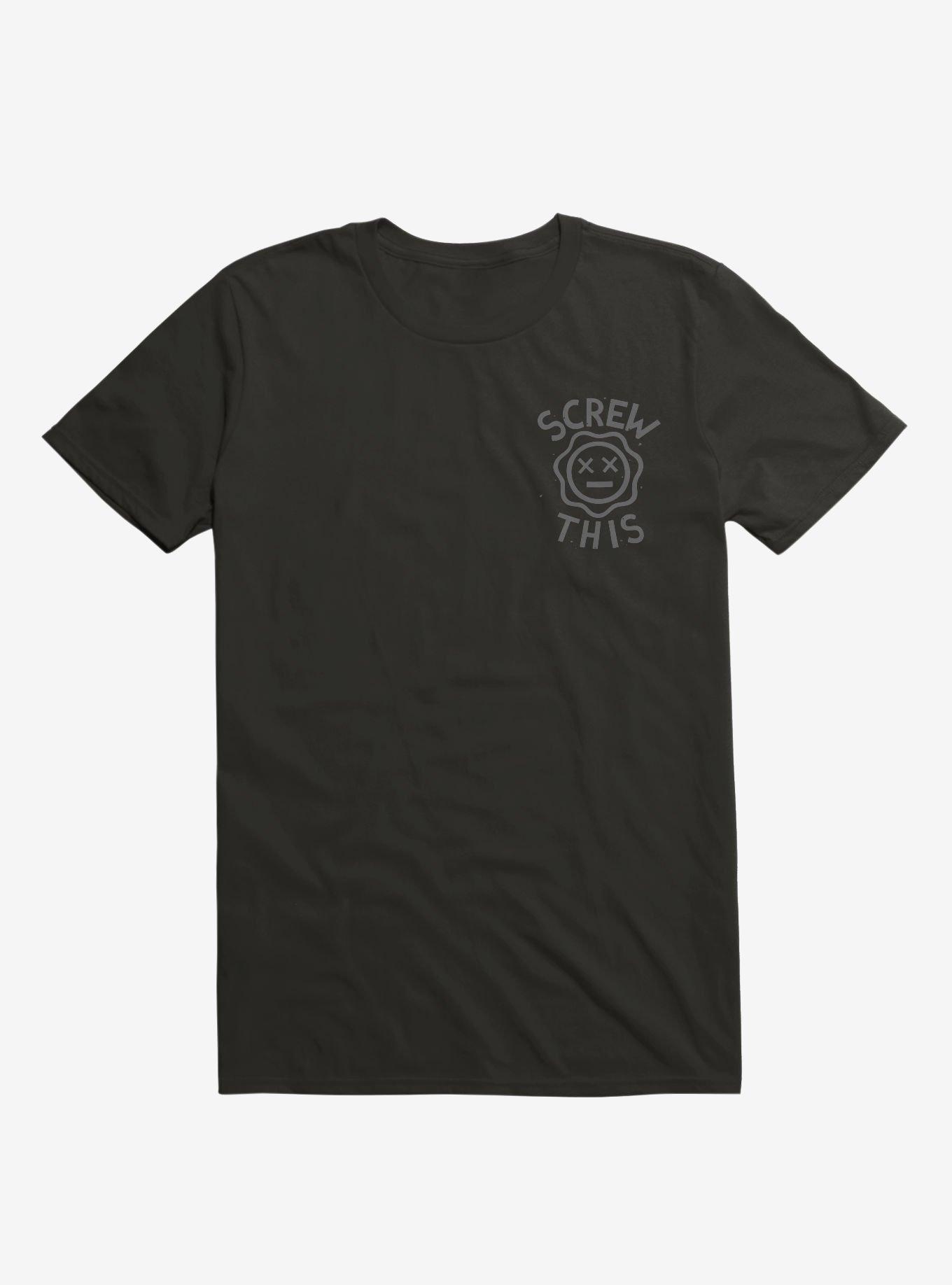 Screw This Flower T-Shirt, BLACK, hi-res