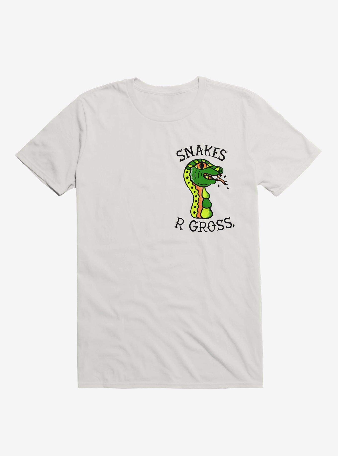 Snakes Are Gross T-Shirt, WHITE, hi-res