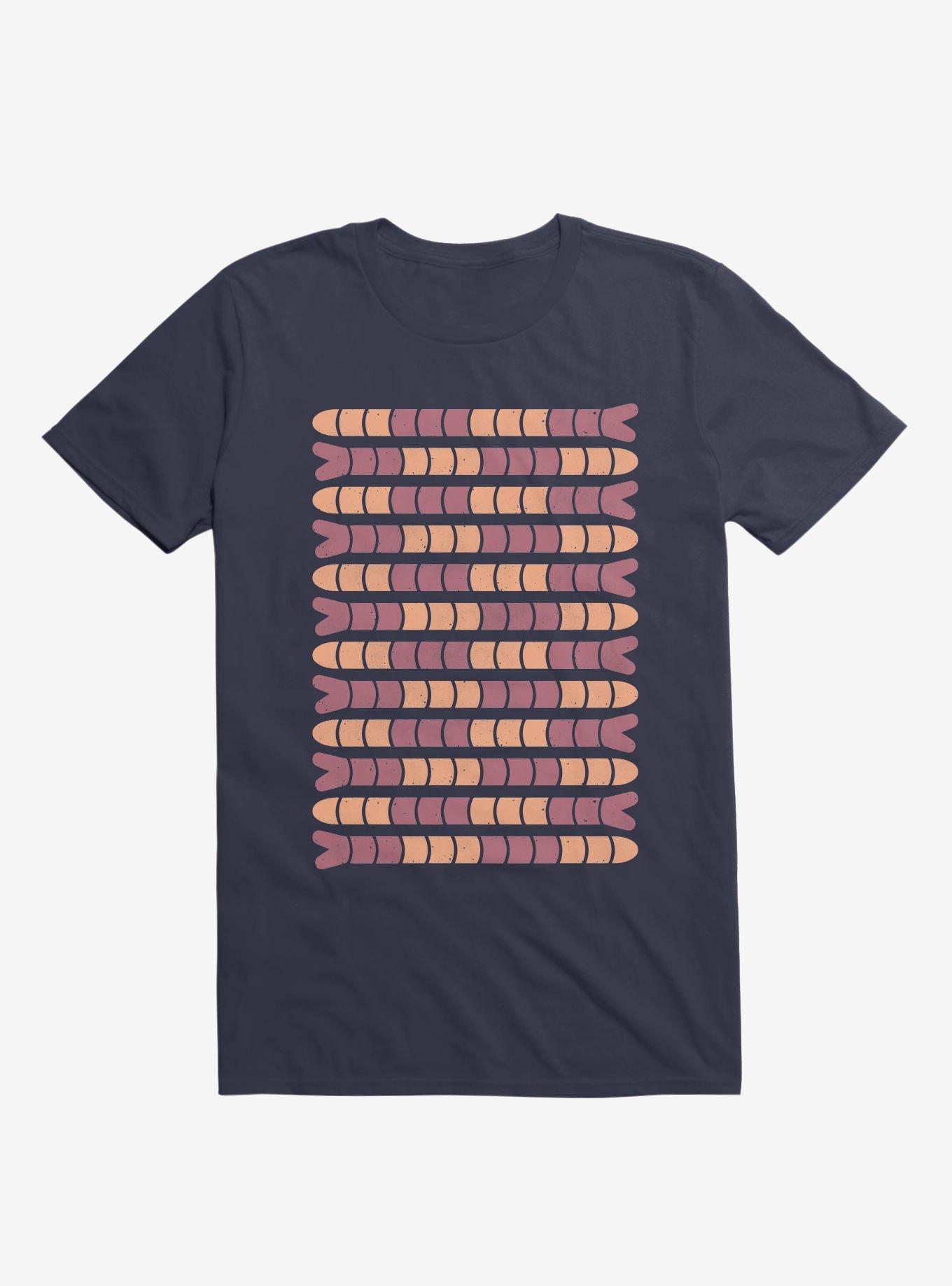 Worm Art T-Shirt, NAVY, hi-res