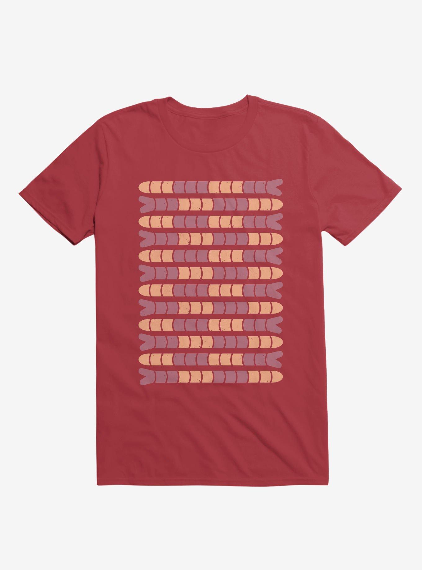 Worm Art T-Shirt, RED, hi-res