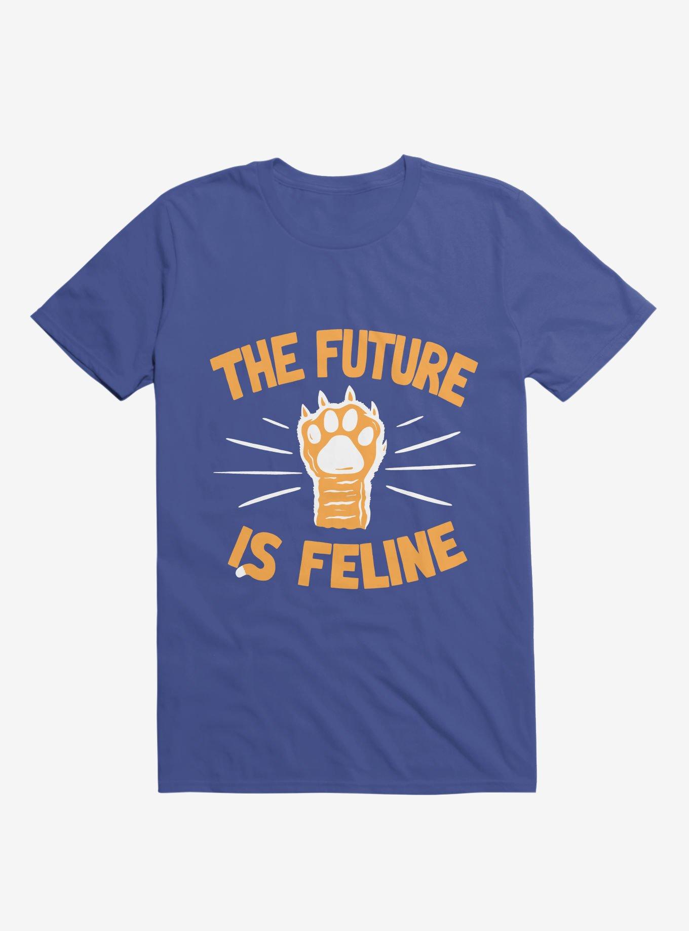 The Future Is Feline Cat T-Shirt, ROYAL, hi-res