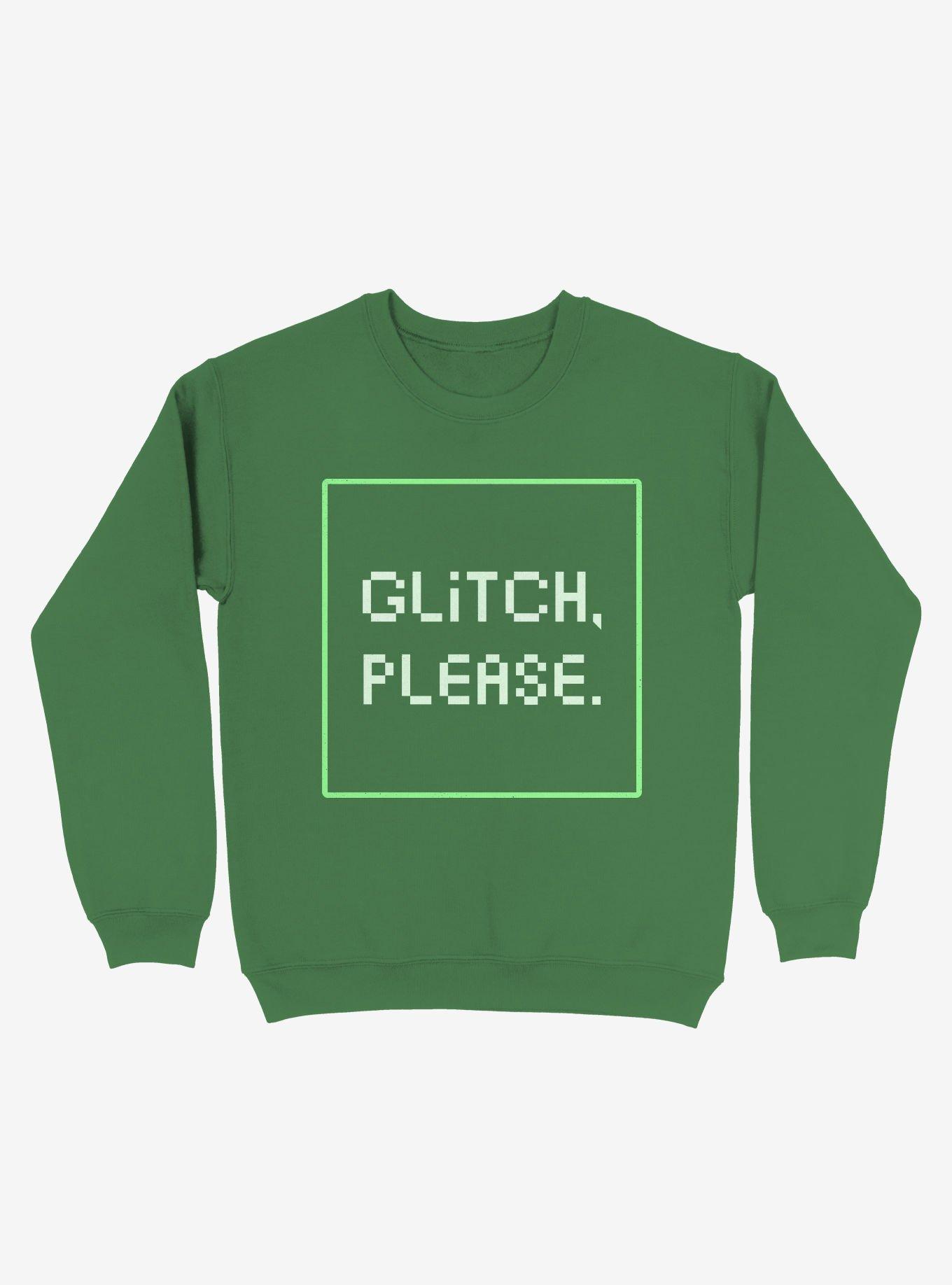 Glitch Please Sweatshirt, KELLY GREEN, hi-res