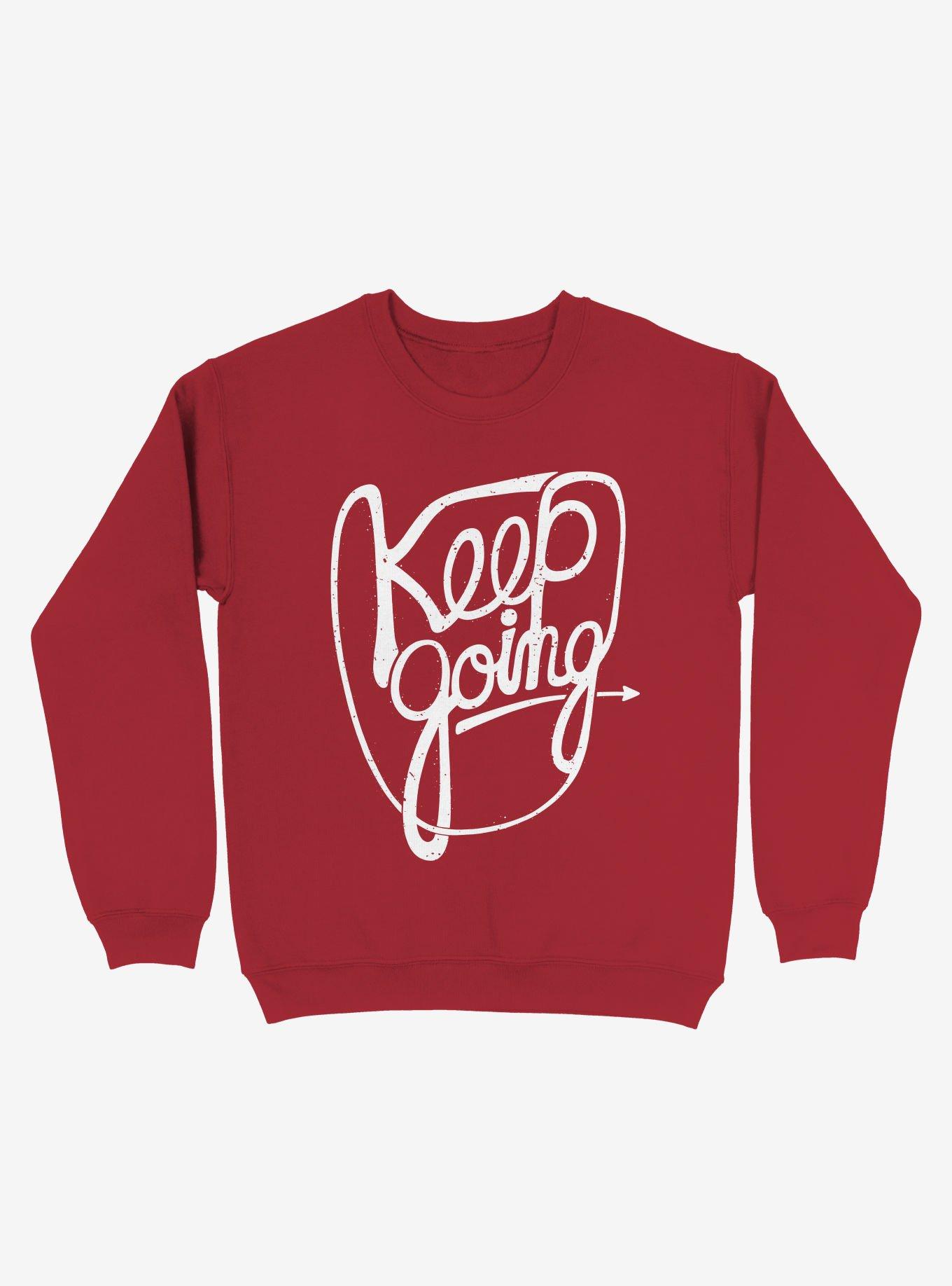 Keep Going Sweatshirt, RED, hi-res