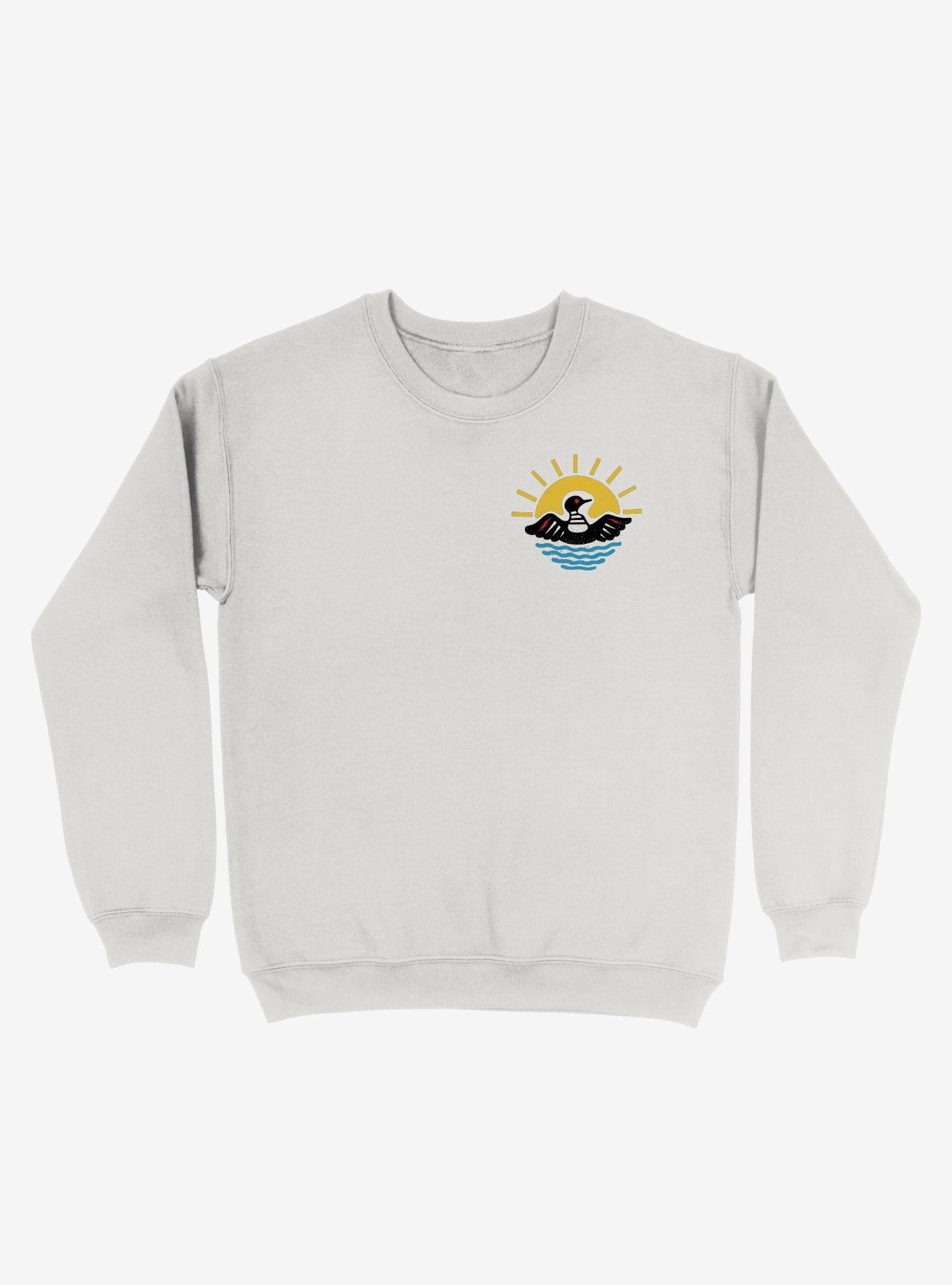 Duck Sun Art Sweatshirt, WHITE, hi-res