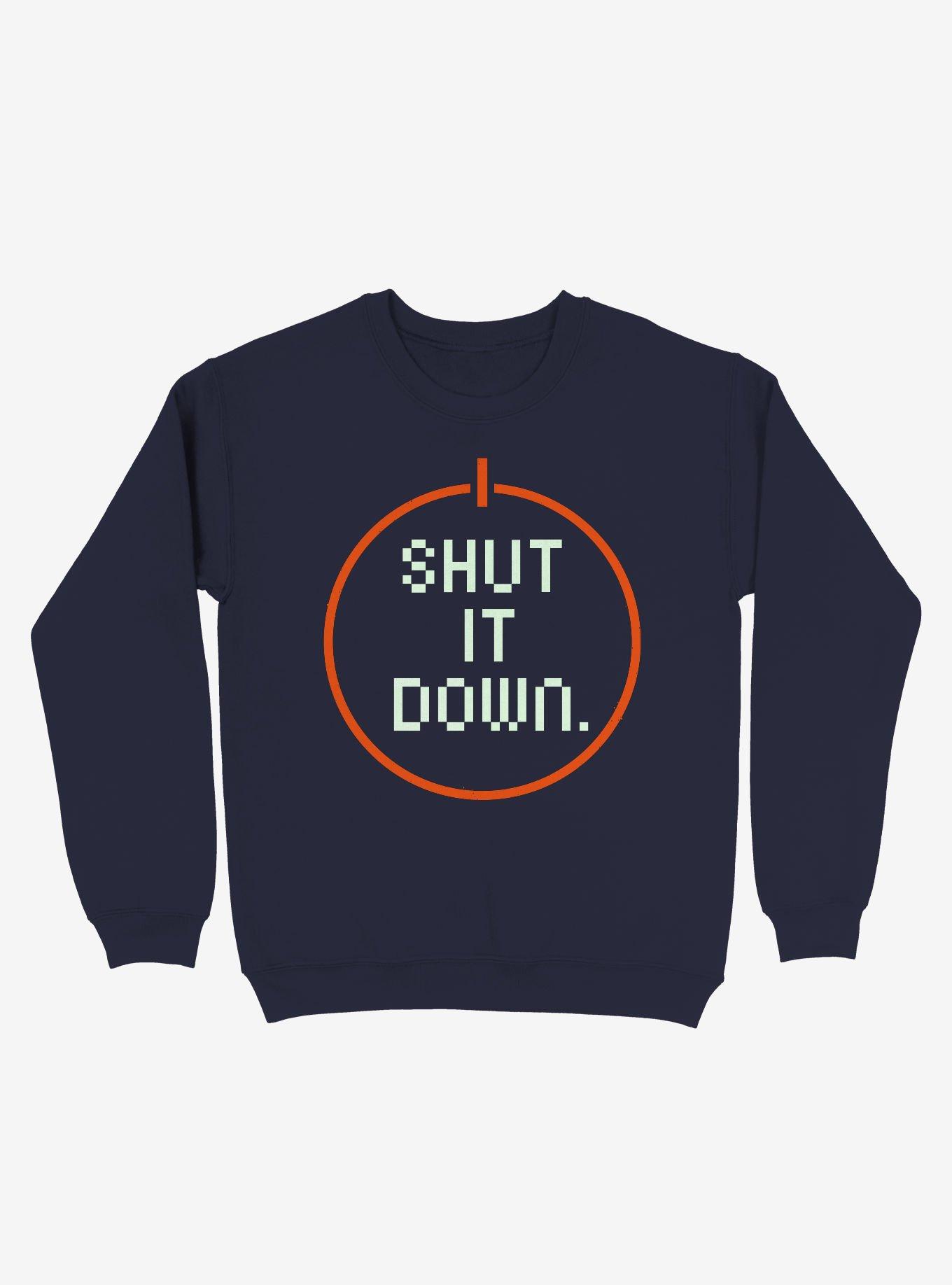 Shut It Down Gamer Sweatshirt, NAVY, hi-res