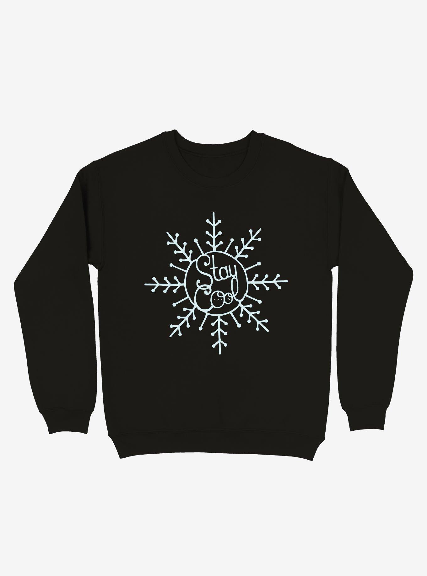 Stay Cool Snowflake Sweatshirt, BLACK, hi-res