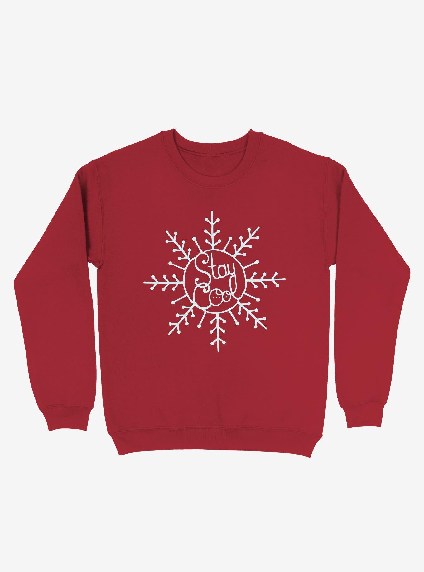 Stay Cool Snowflake Sweatshirt, RED, hi-res