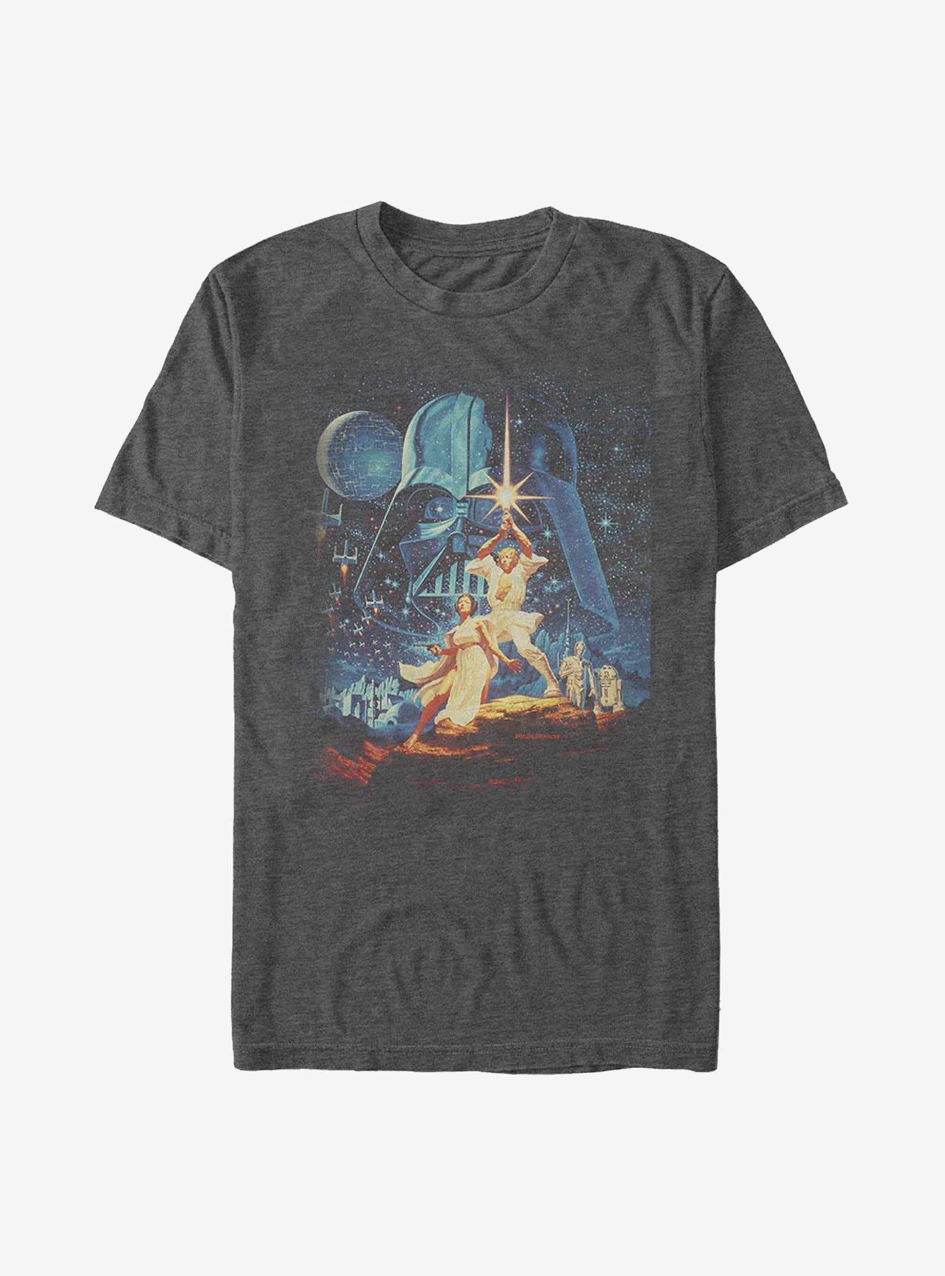 Star Wars Night Sky T-Shirt, CHAR HTR, hi-res