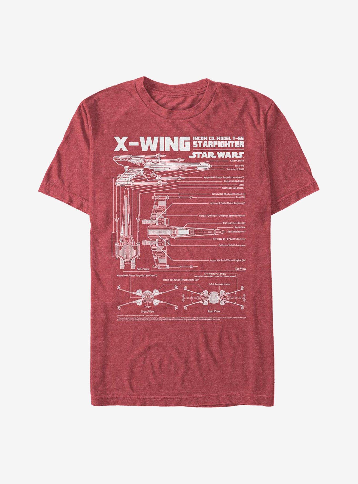 Star Wars X-Wing Schematics T-Shirt