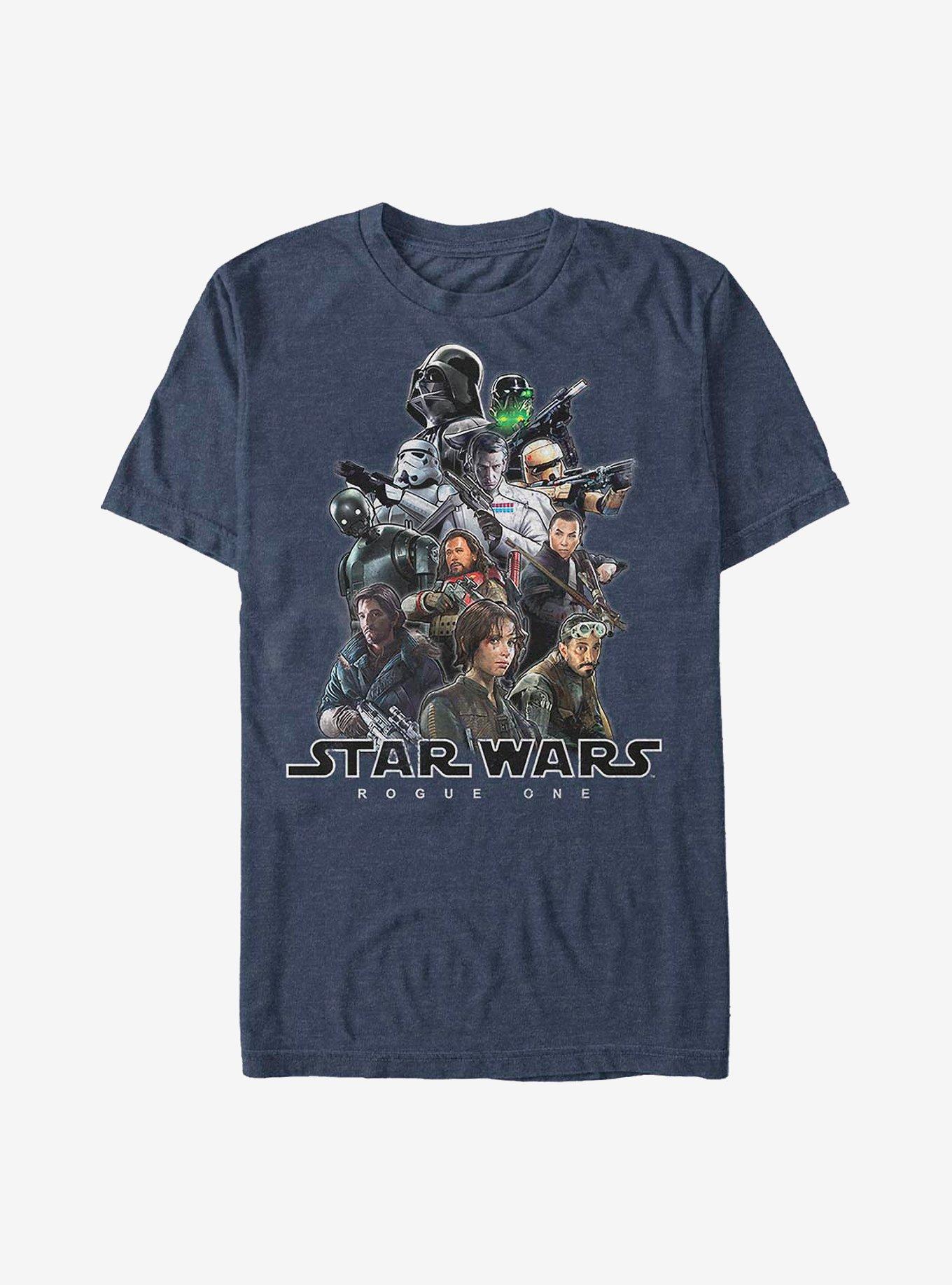Star Wars Rogue One: A Star Wars Story Cast T-Shirt, NAVY HTR, hi-res
