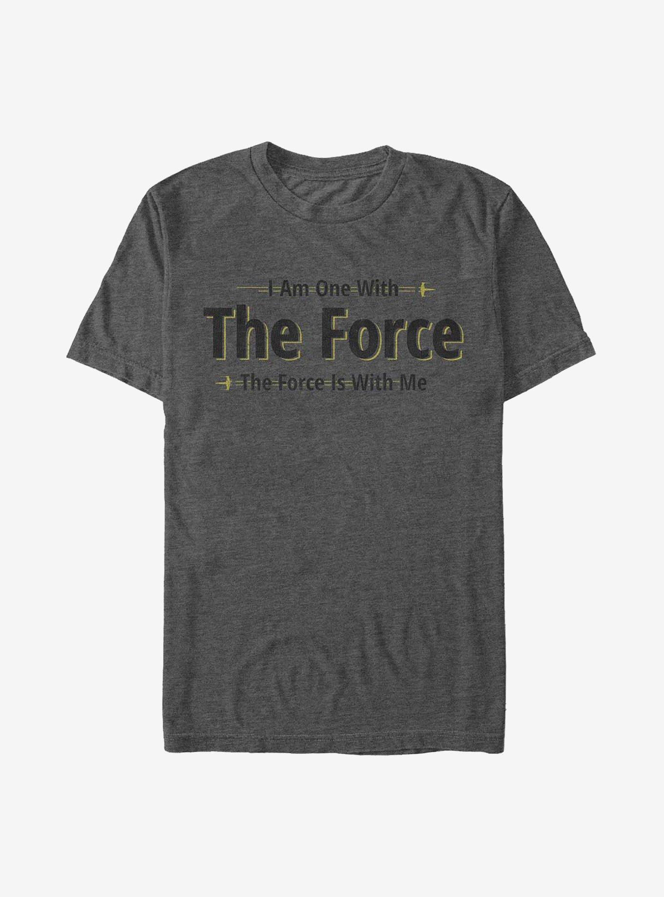 Star Wars Rogue One: A Star Wars Story I am One With The Force T-Shirt, CHAR HTR, hi-res