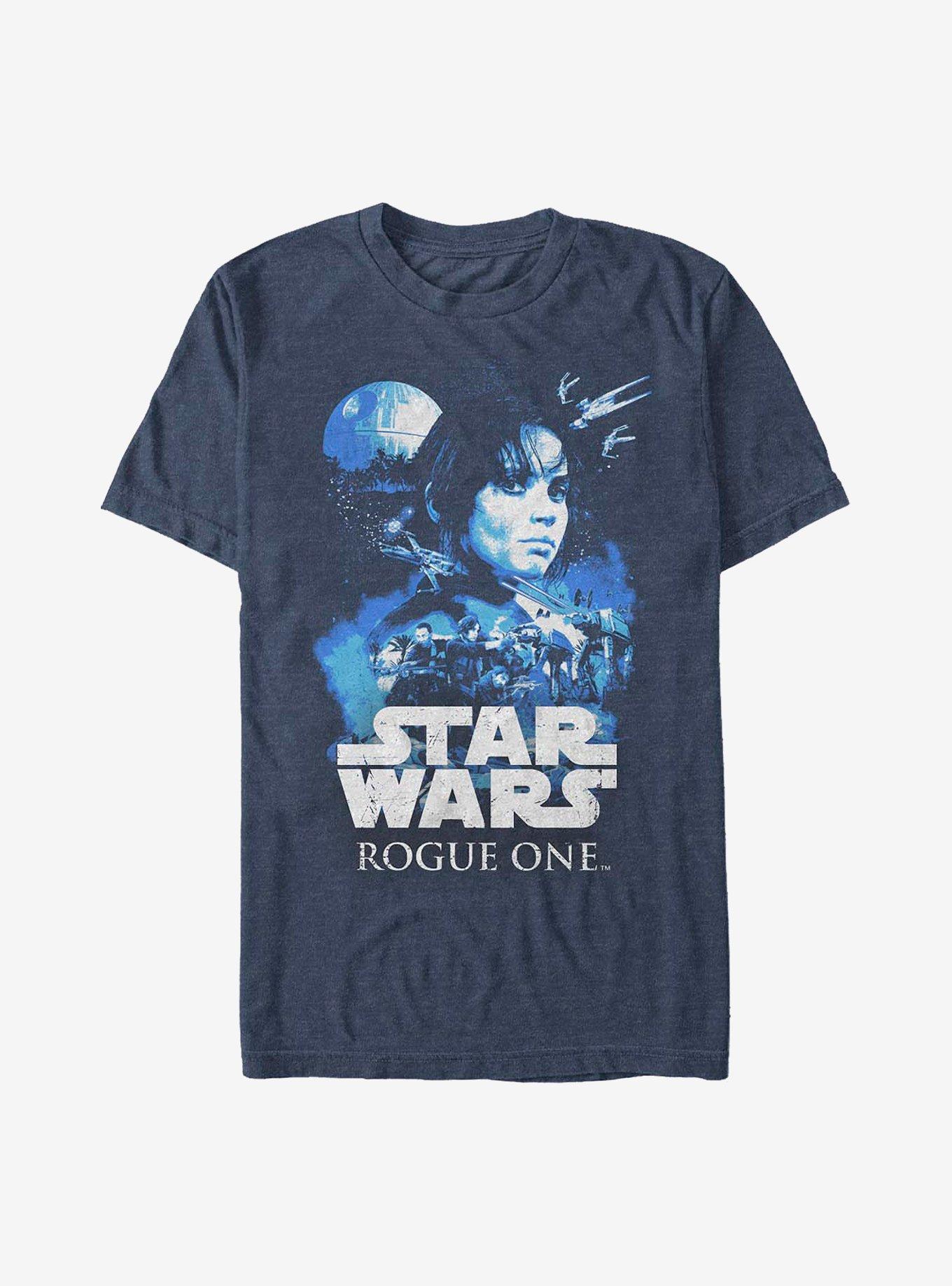 Star Wars Rogue One: A Star Wars Story Reflections T-Shirt, NAVY HTR, hi-res