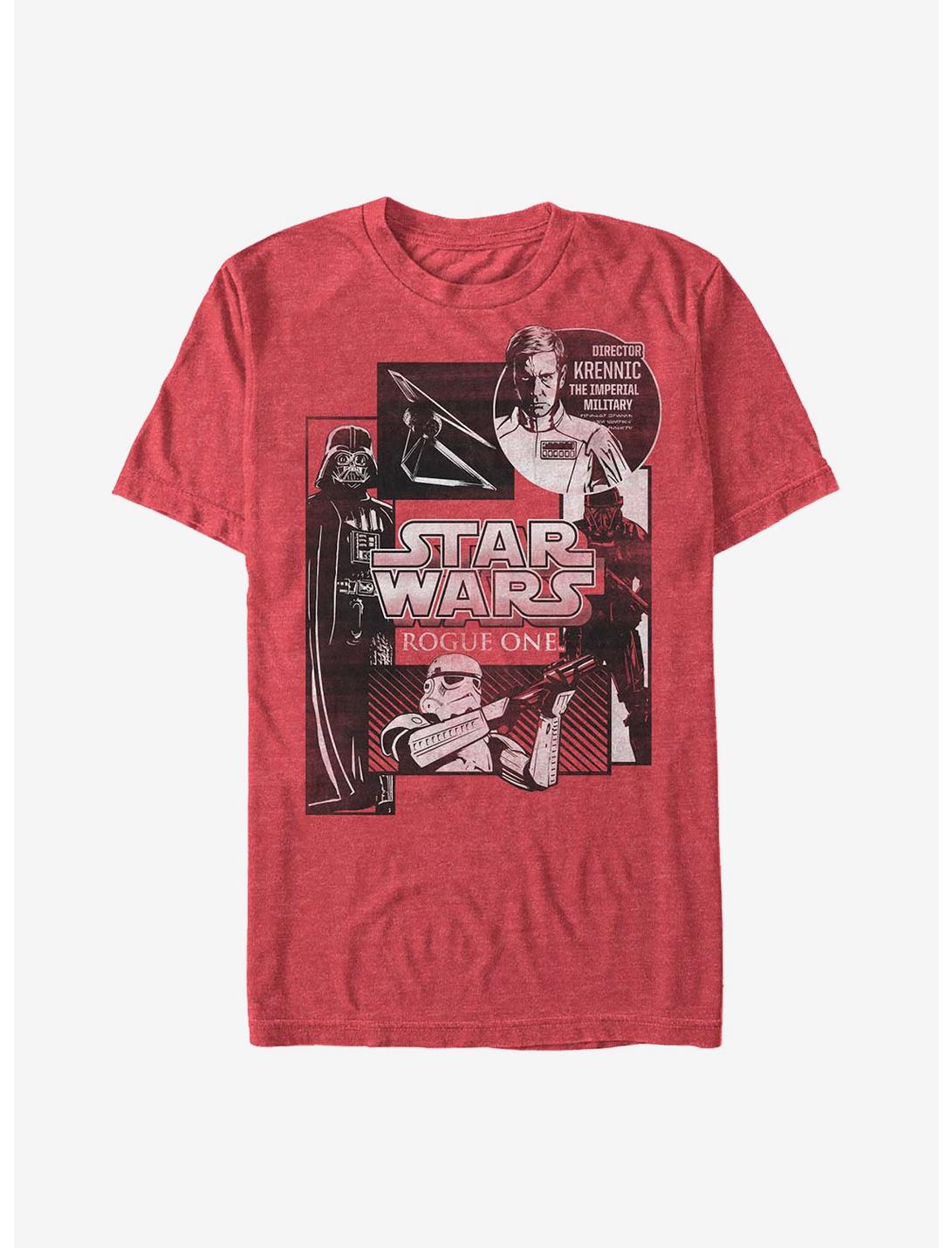 Star Wars Rogue One: A Star Wars Story Villain Panels T-Shirt, RED HTR, hi-res