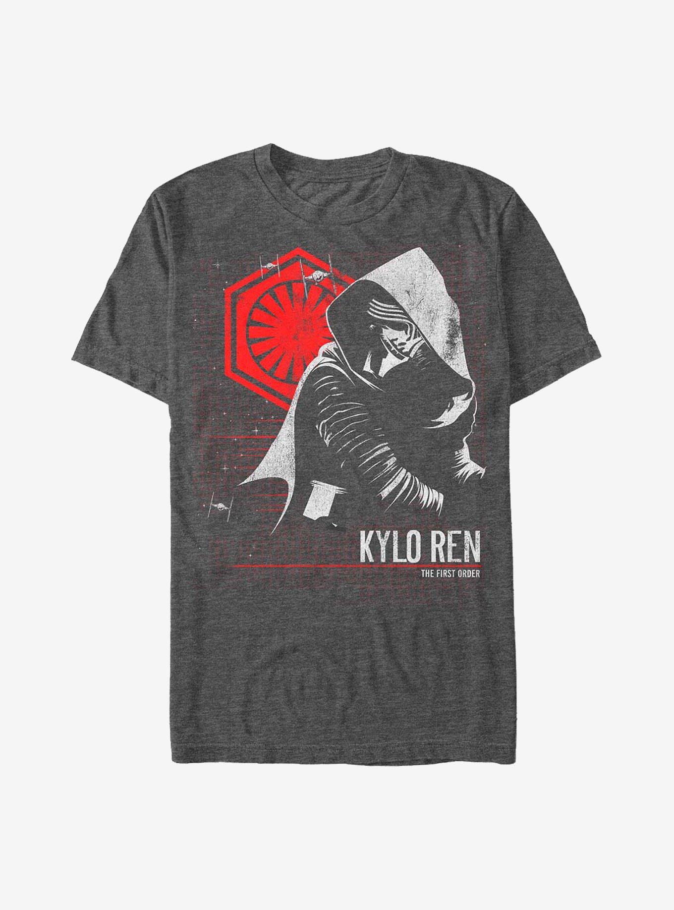 Star Wars: The Force Awakens Kylo Ren The First Order T-Shirt, CHAR HTR, hi-res