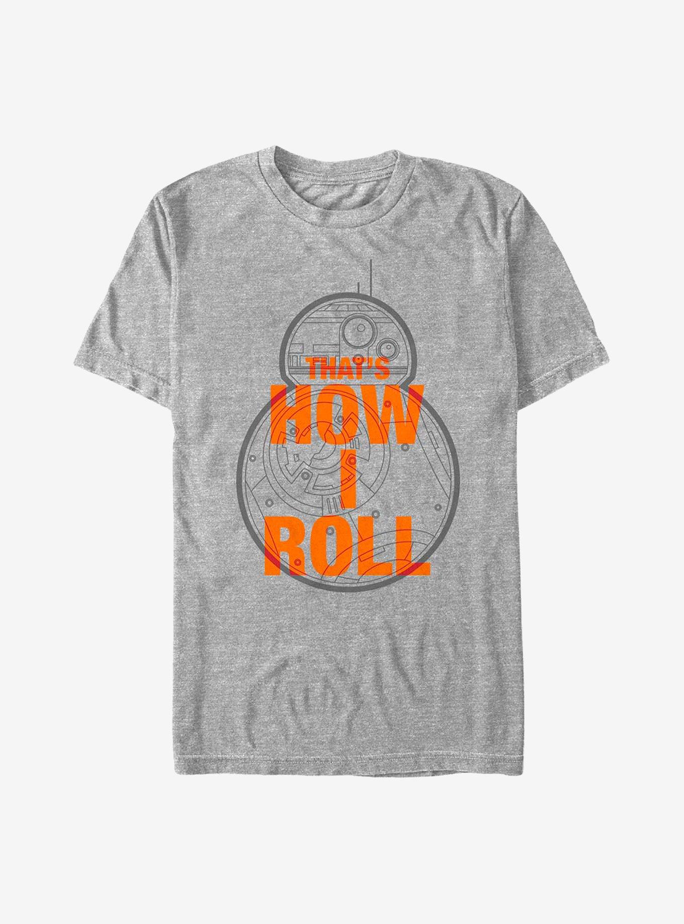 Star Wars: The Force Awakens Rolling BB-8 T-Shirt, ATH HTR, hi-res