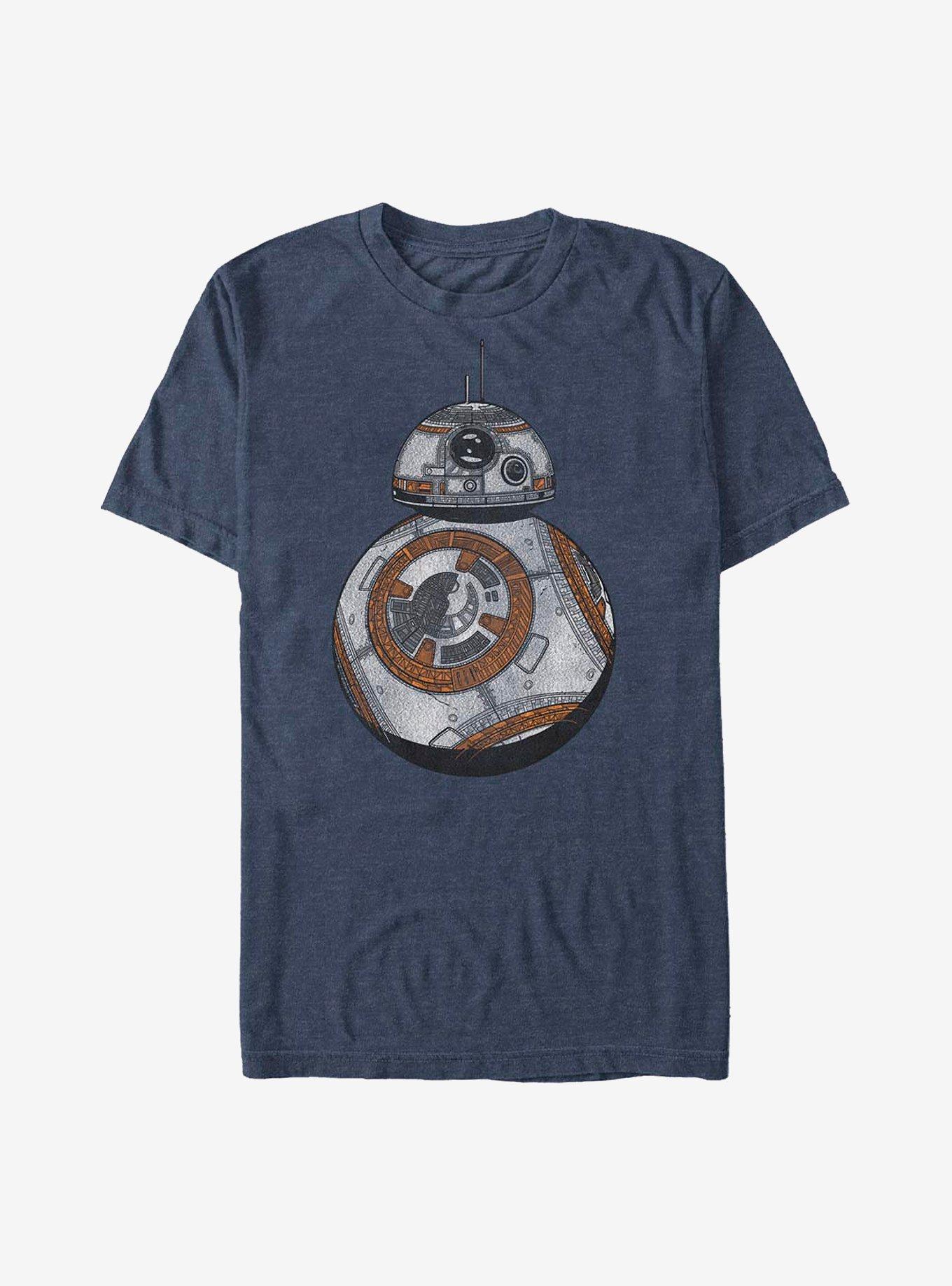 Star Wars: The Force Awakens Zen BB-8 T-Shirt, NAVY HTR, hi-res