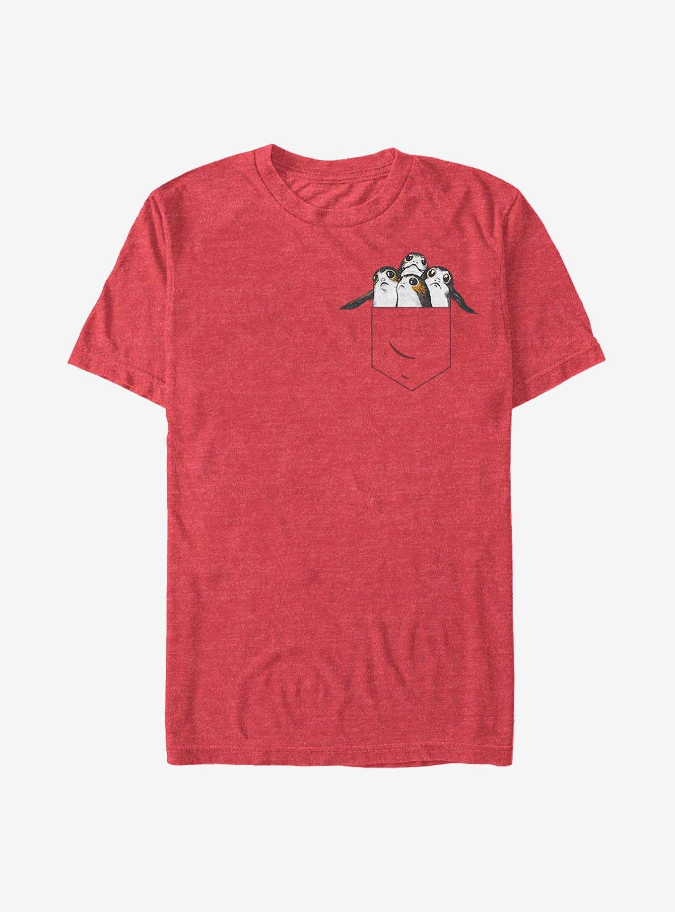 Star Wars: The Last Jedi Porgs My Faux Pocket T-Shirt