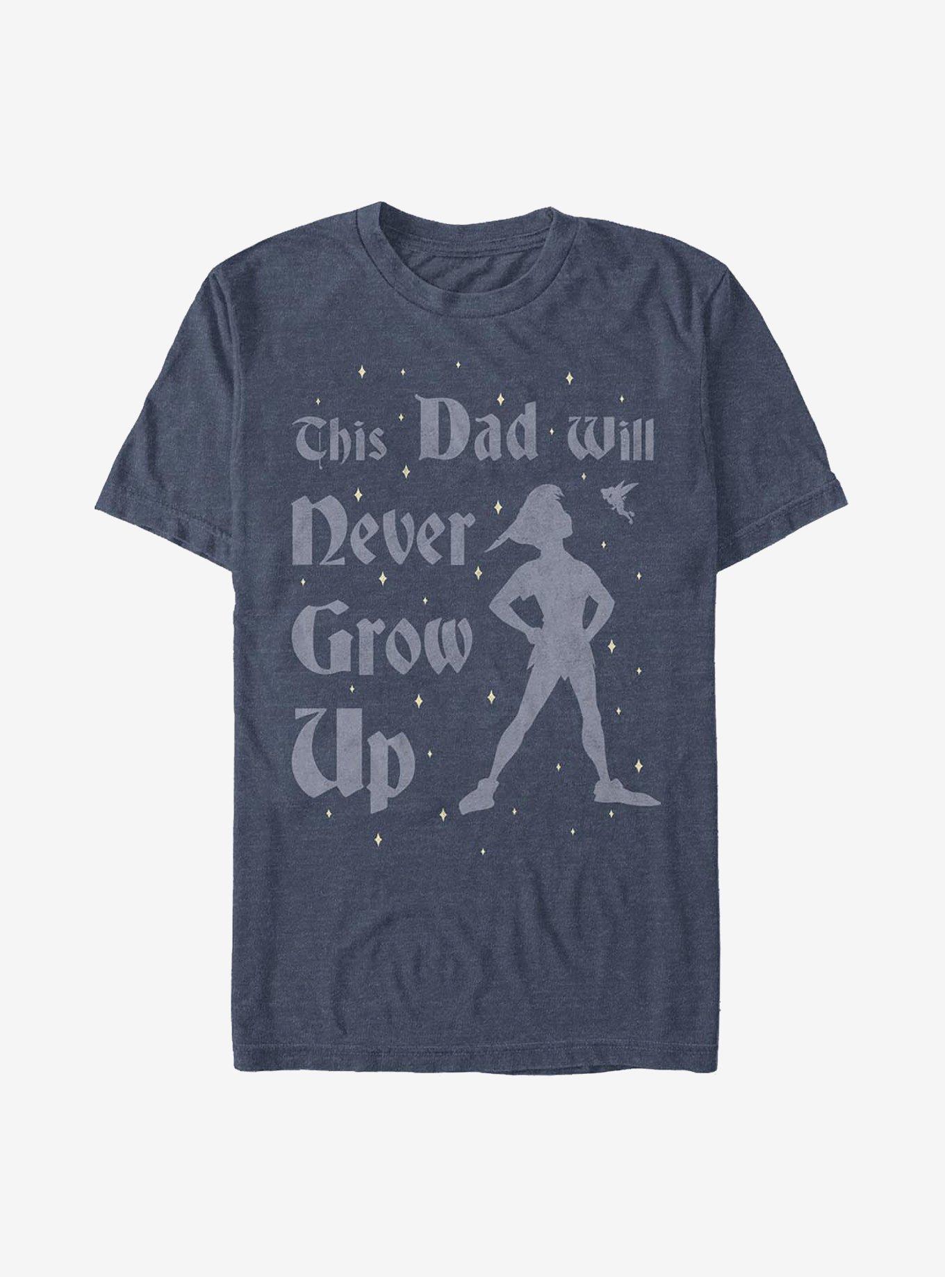 Disney Peter Pan This Dad Wont Grow Up T-Shirt, NAVY HTR, hi-res