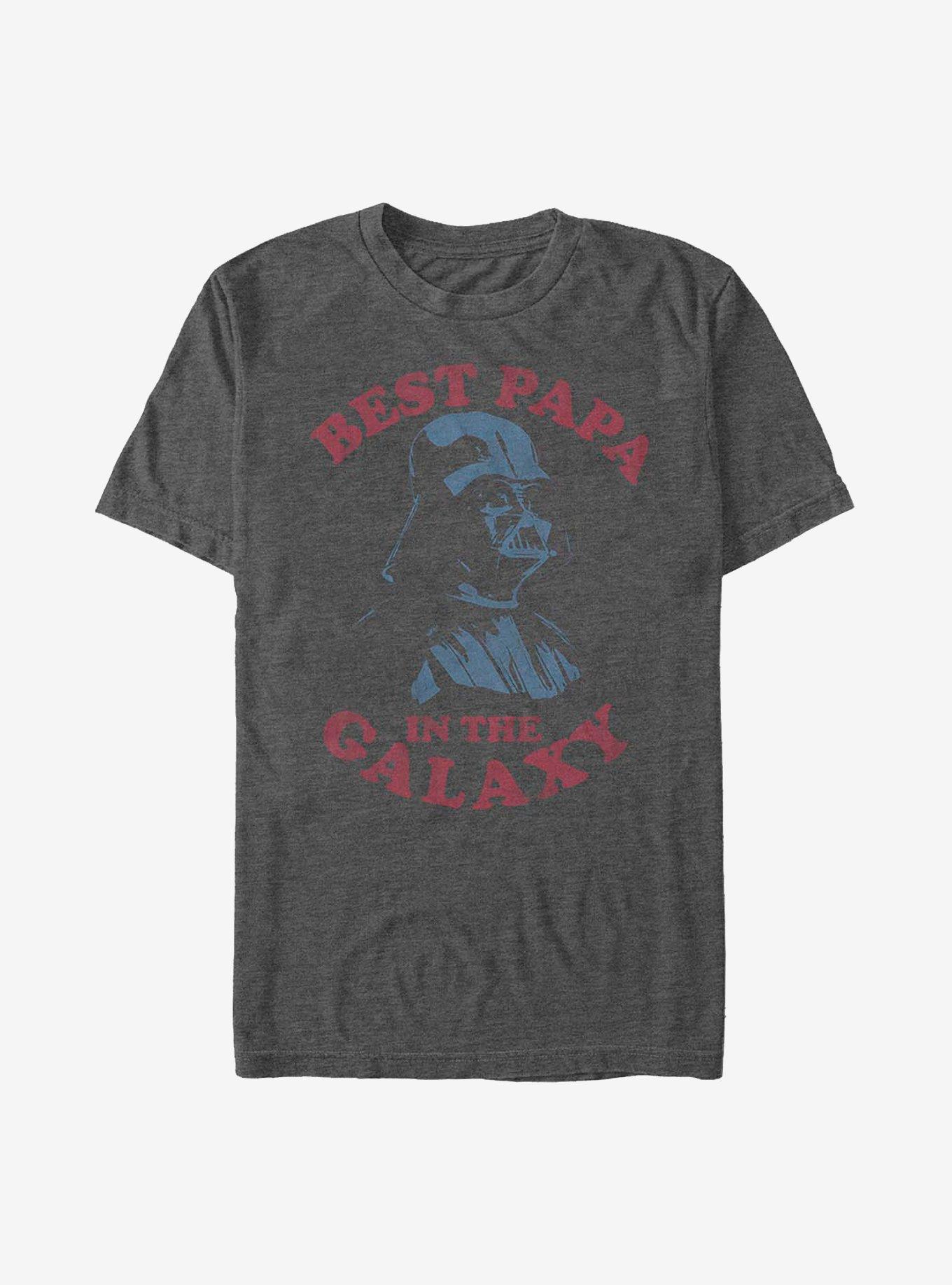 Star Wars Best Papa T-Shirt, CHAR HTR, hi-res