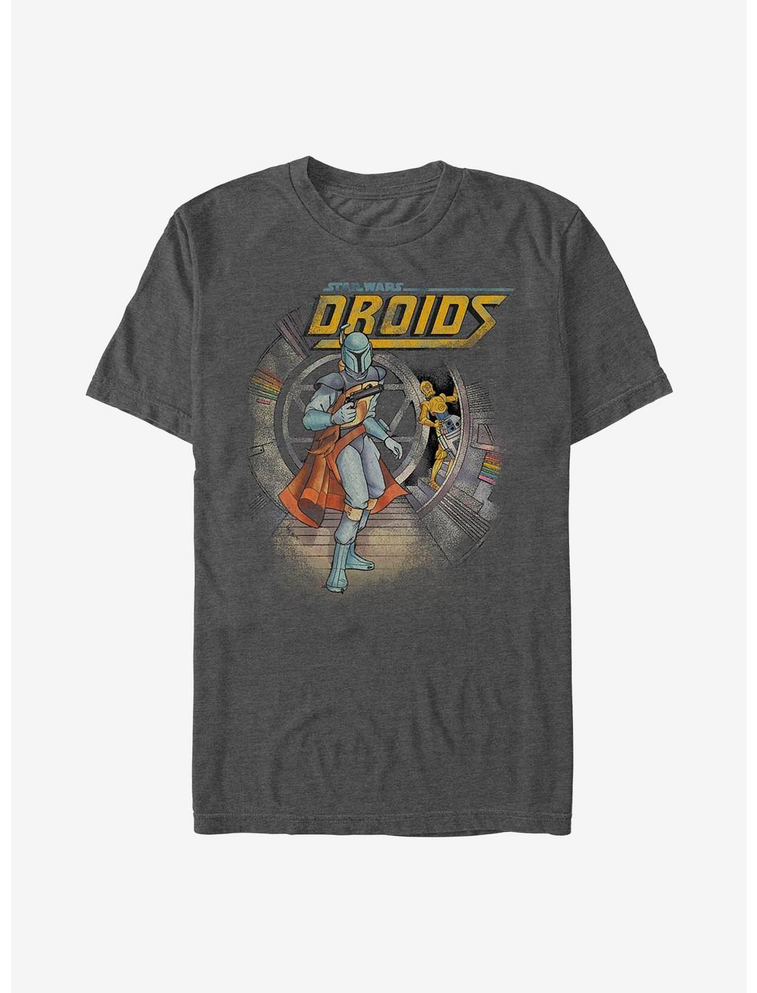 Star Wars Fett Droids T-Shirt, CHAR HTR, hi-res