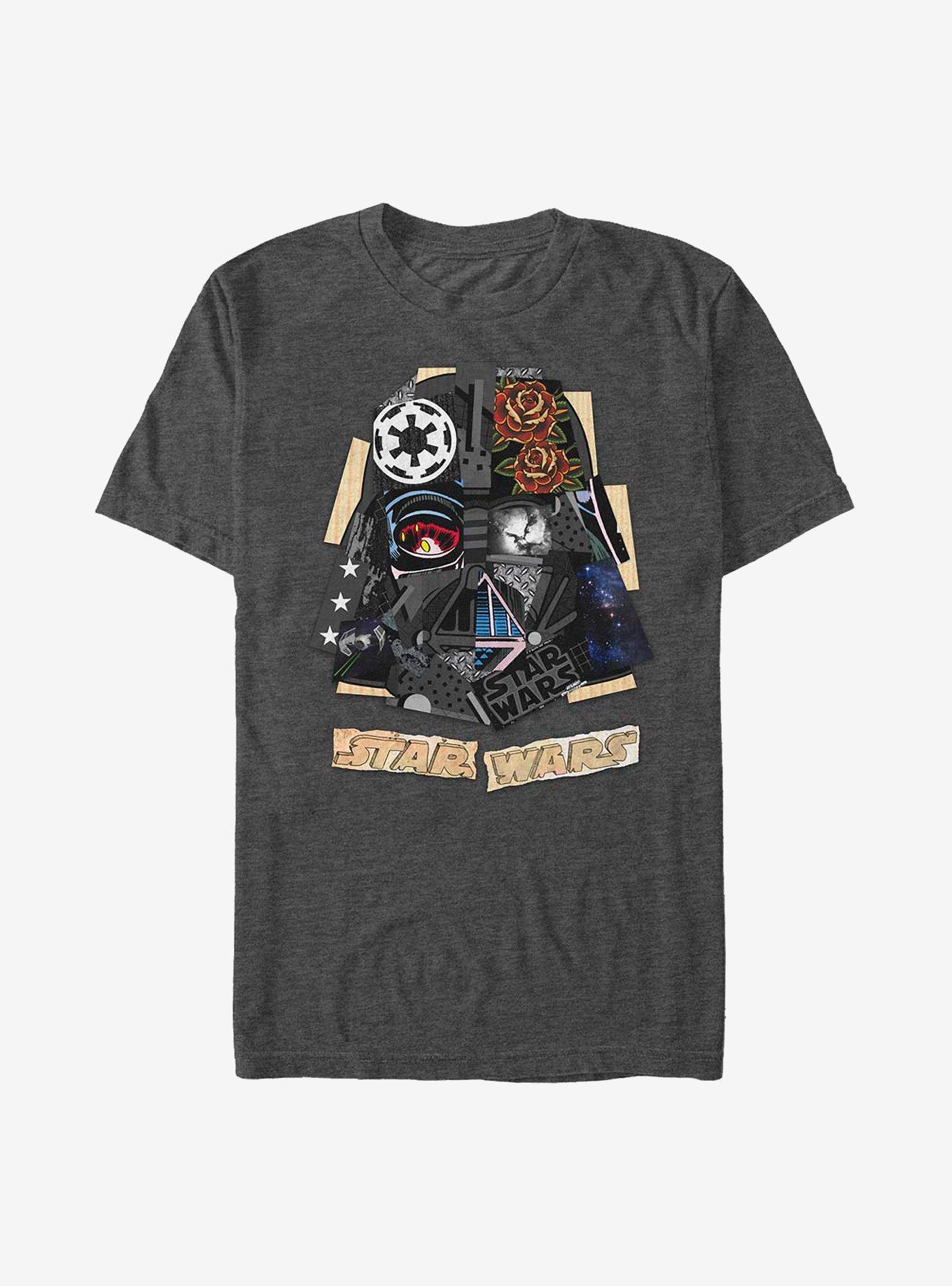 Star Wars Vader Collage T-Shirt, CHAR HTR, hi-res
