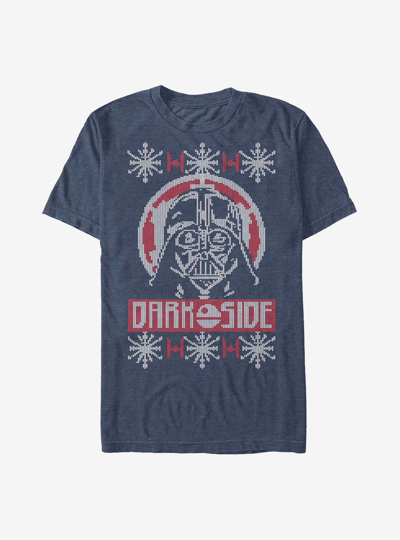 Star Wars Dark Side Ugly Holiday T-Shirt, NAVY HTR, hi-res