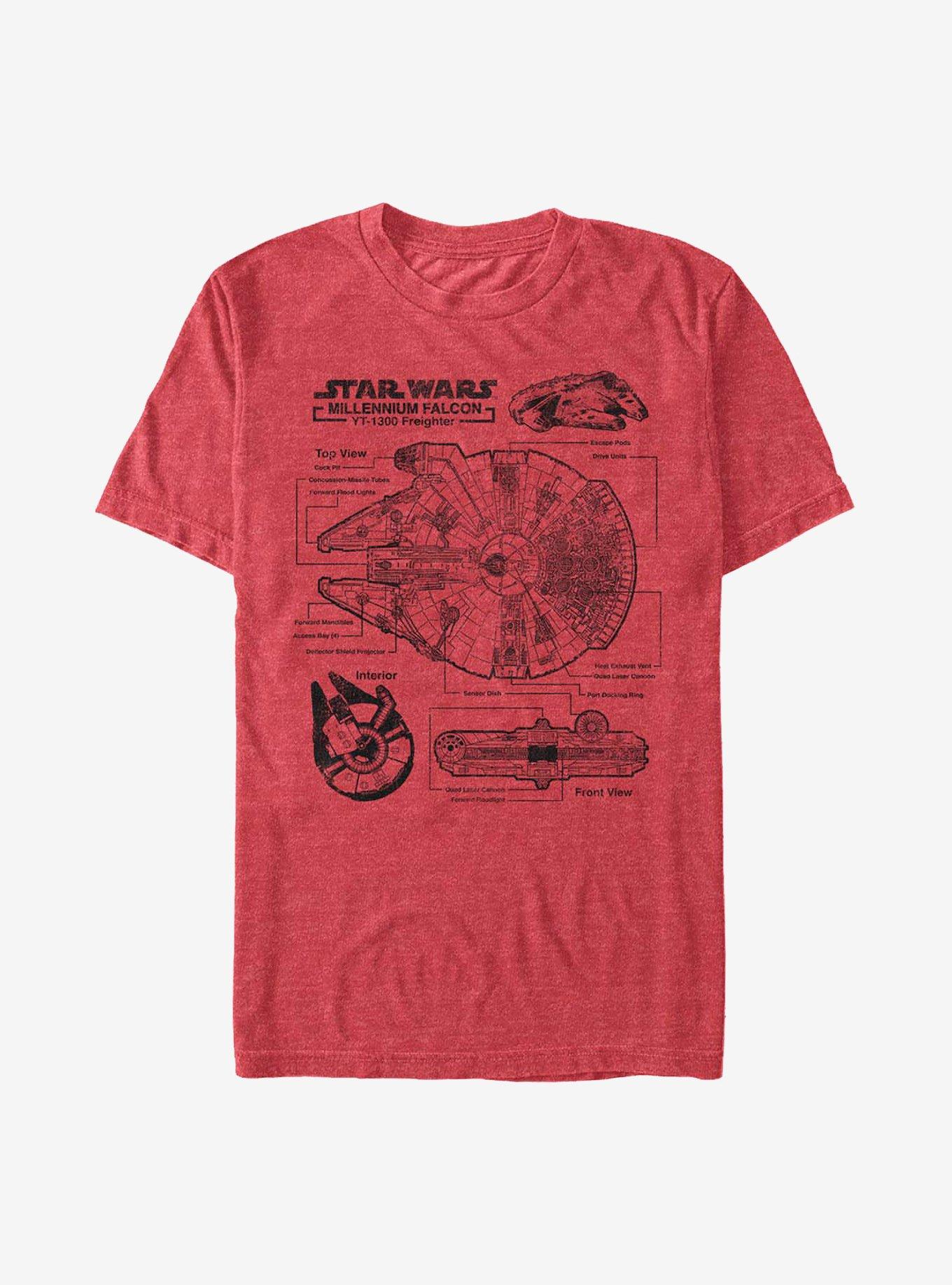 Star Wars Falcon Schematic T-Shirt