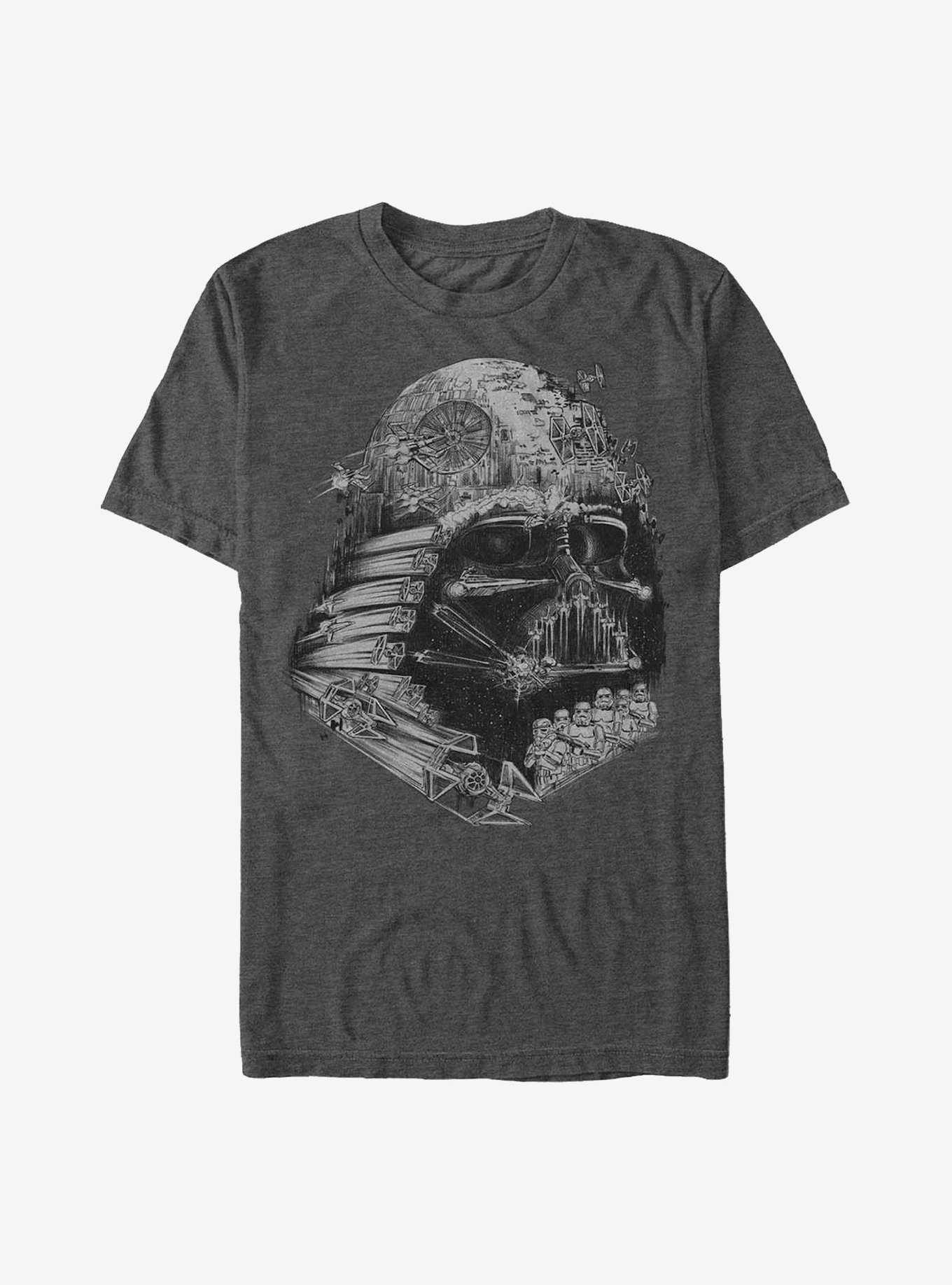 Star Wars Empire Head T-Shirt, CHAR HTR, hi-res