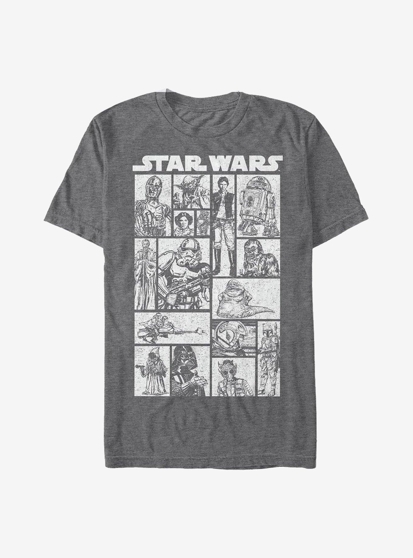 Star Wars Main Group T-Shirt, CHAR HTR, hi-res