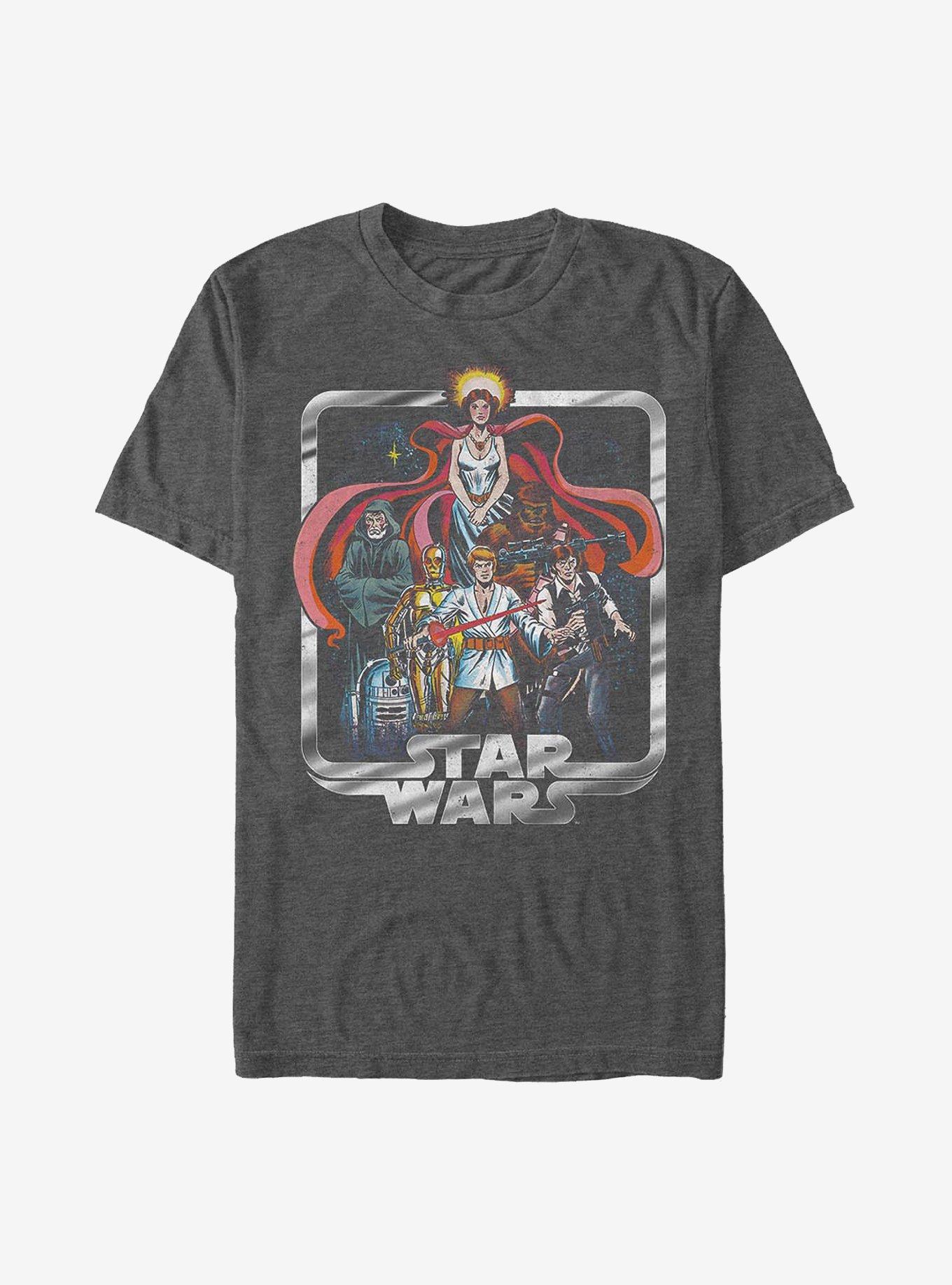 Star Wars Giant Original Comic T-Shirt, CHAR HTR, hi-res