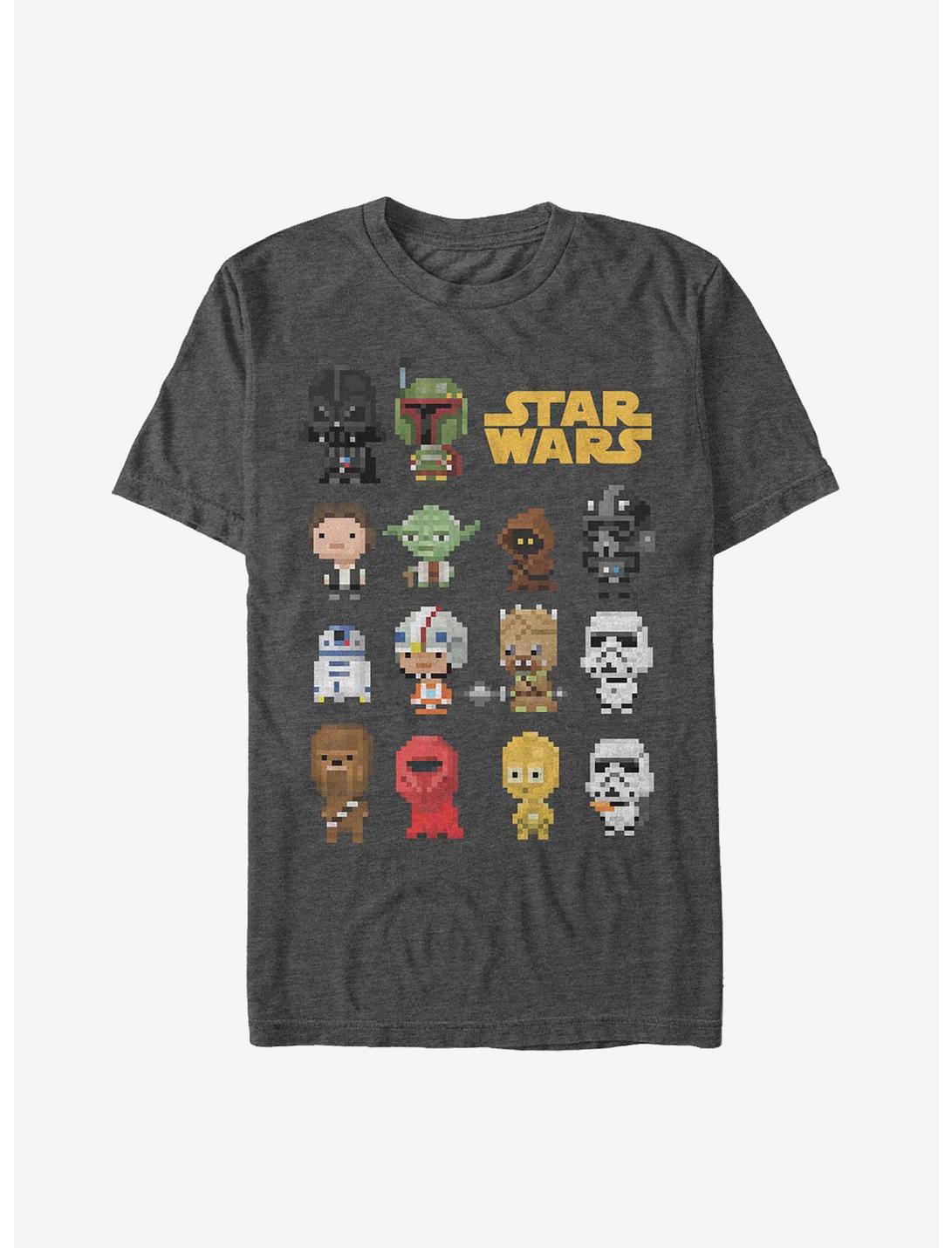 Star Wars Pixel Party T-Shirt, CHAR HTR, hi-res