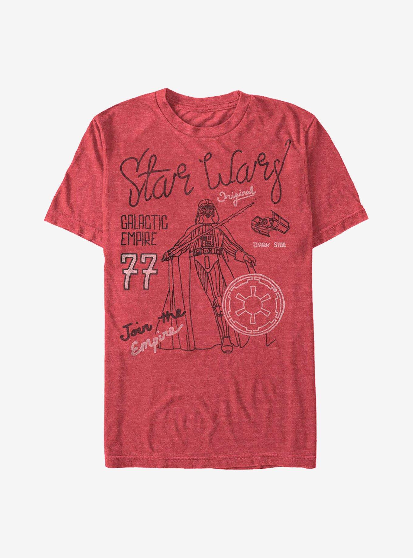 Star Wars Line Vader T-Shirt, RED HTR, hi-res