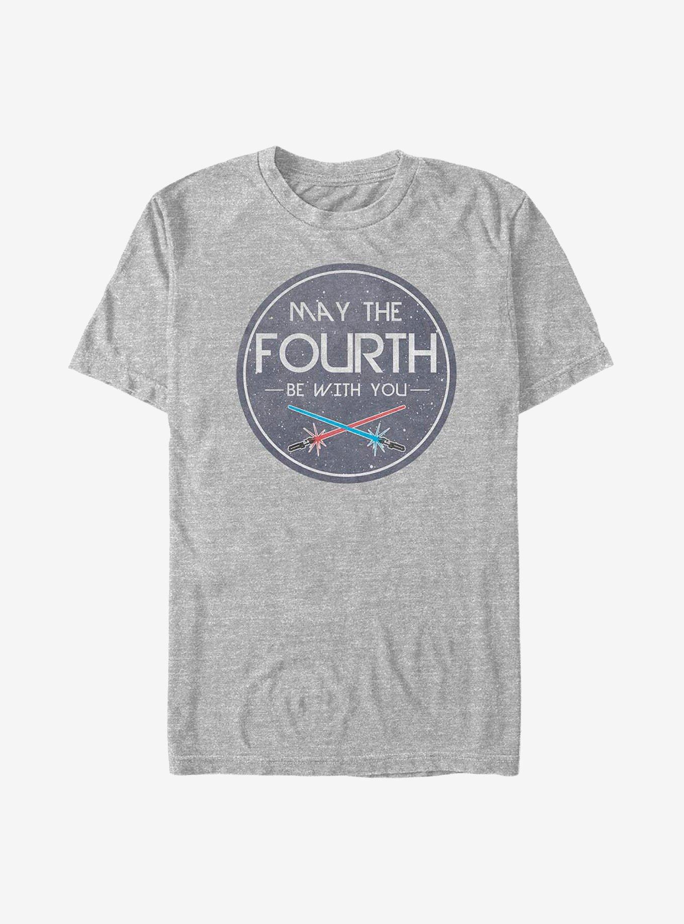 Star Wars May The Fourth Circle T-Shirt, ATH HTR, hi-res