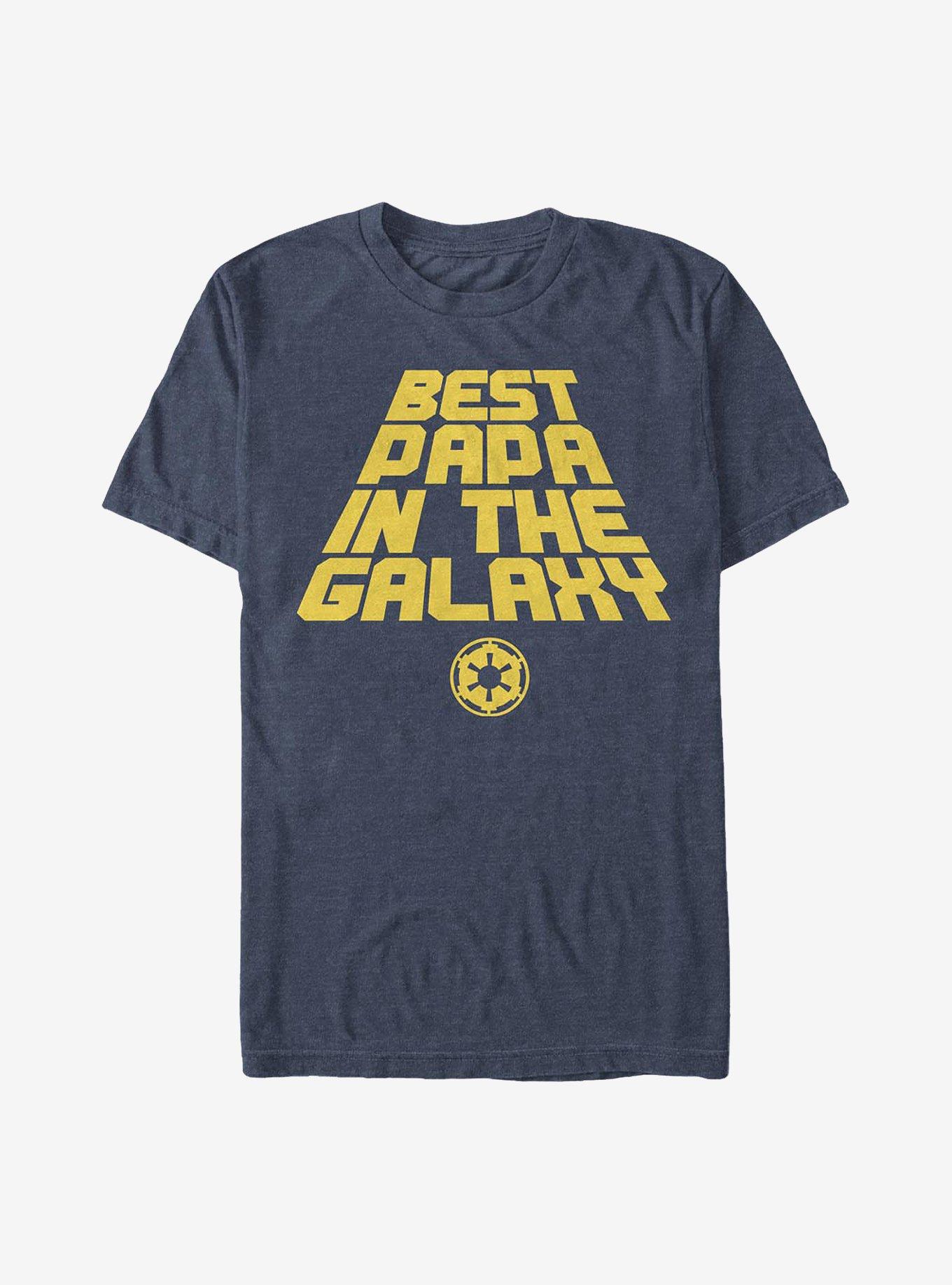 Star Wars The Best Papa T-Shirt, NAVY HTR, hi-res