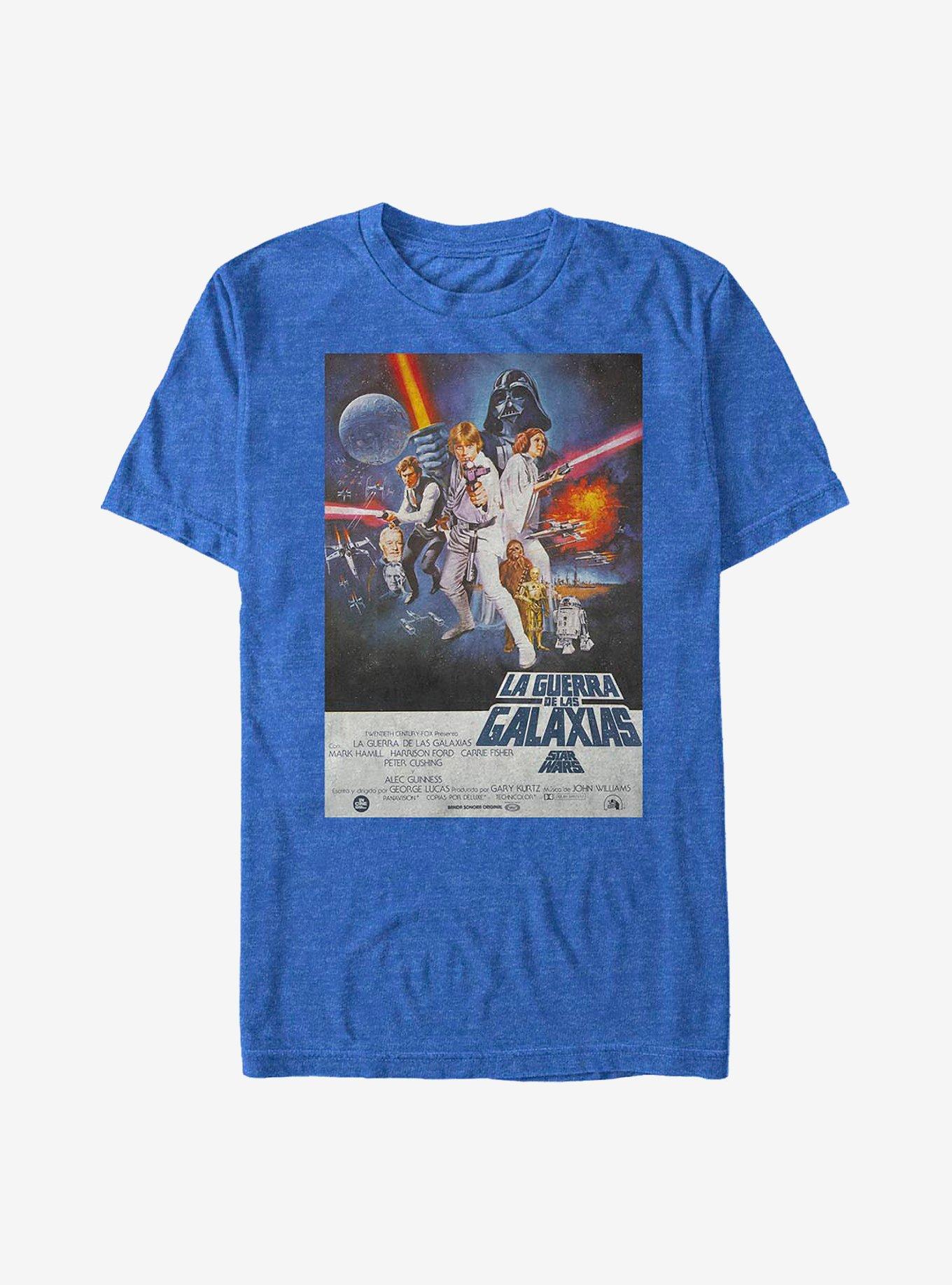 Star Wars Episode IV A New Hope La Guerra De Las Galaxias Poster T-Shirt, , hi-res