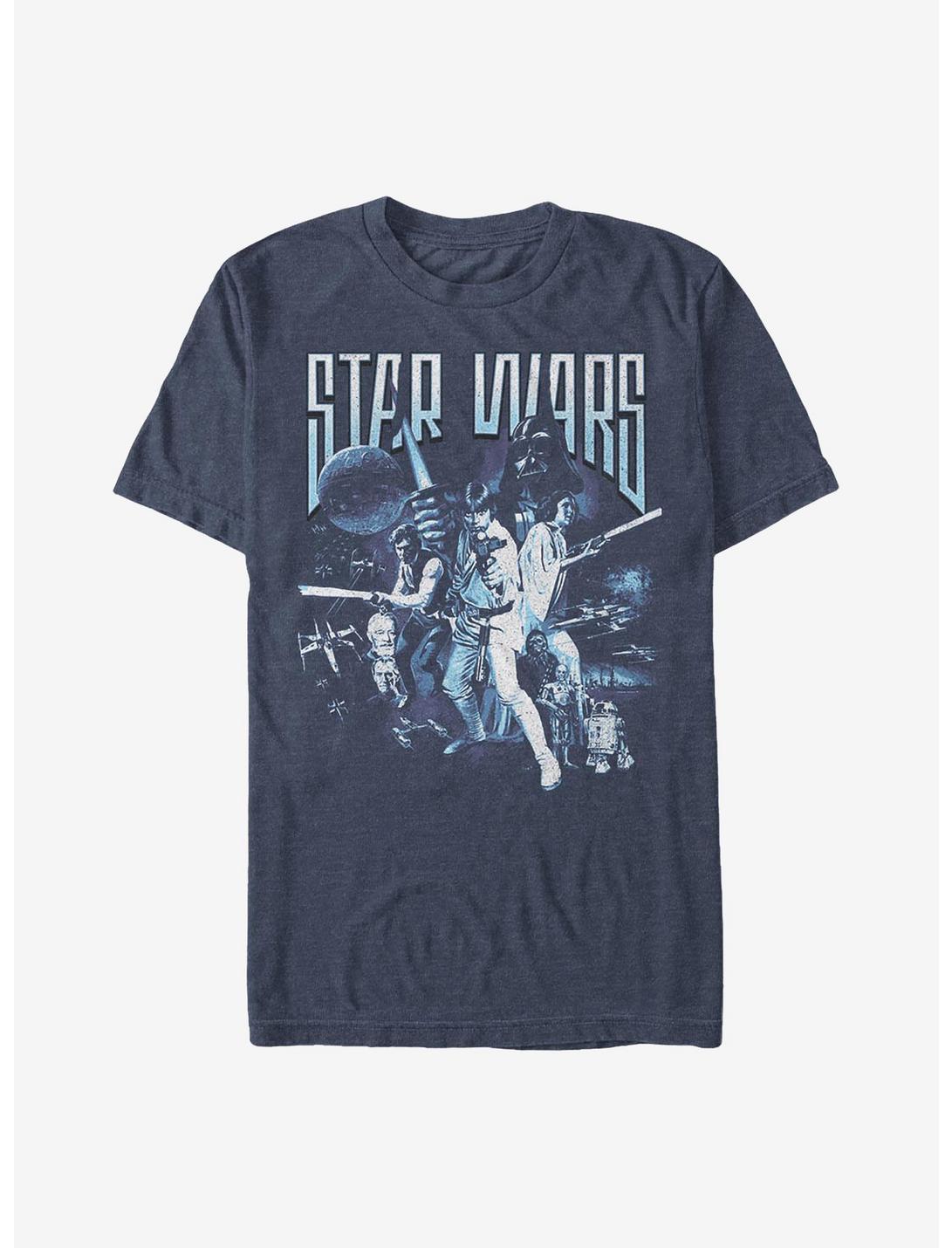 Star Wars Vintage Space T-Shirt, NAVY HTR, hi-res