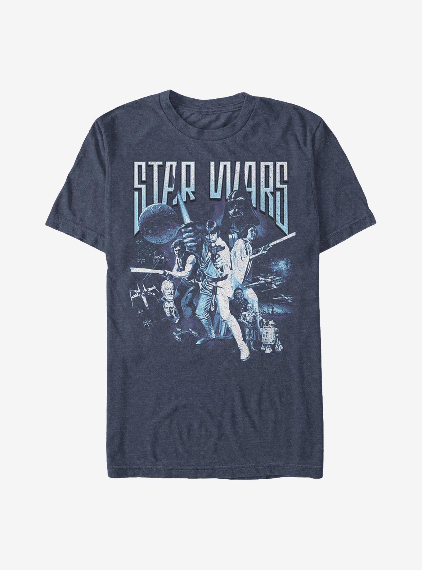 Star Wars Vintage Space T-Shirt, NAVY HTR, hi-res