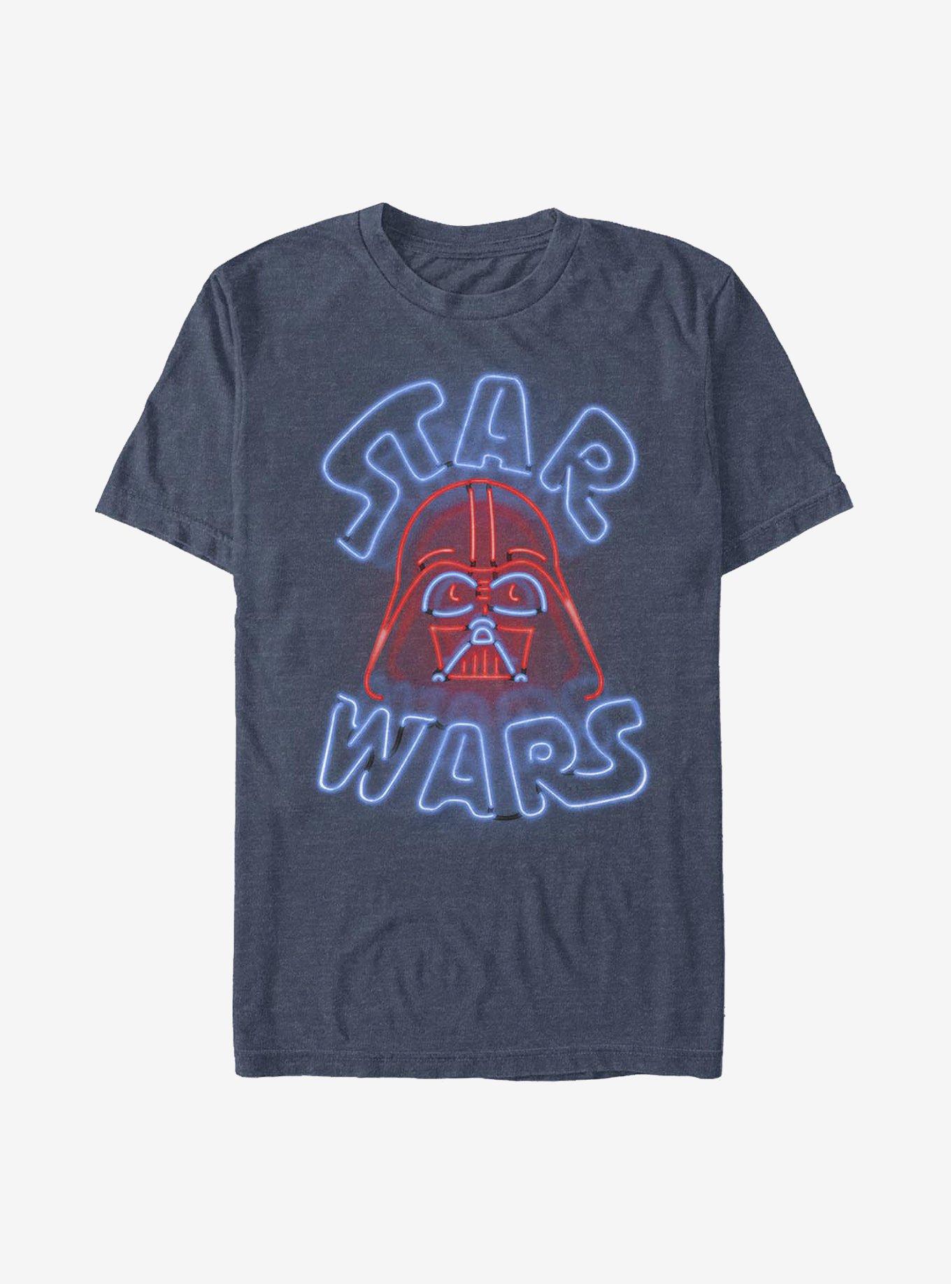 Star Wars Vader Neon Sign T-Shirt, NAVY HTR, hi-res