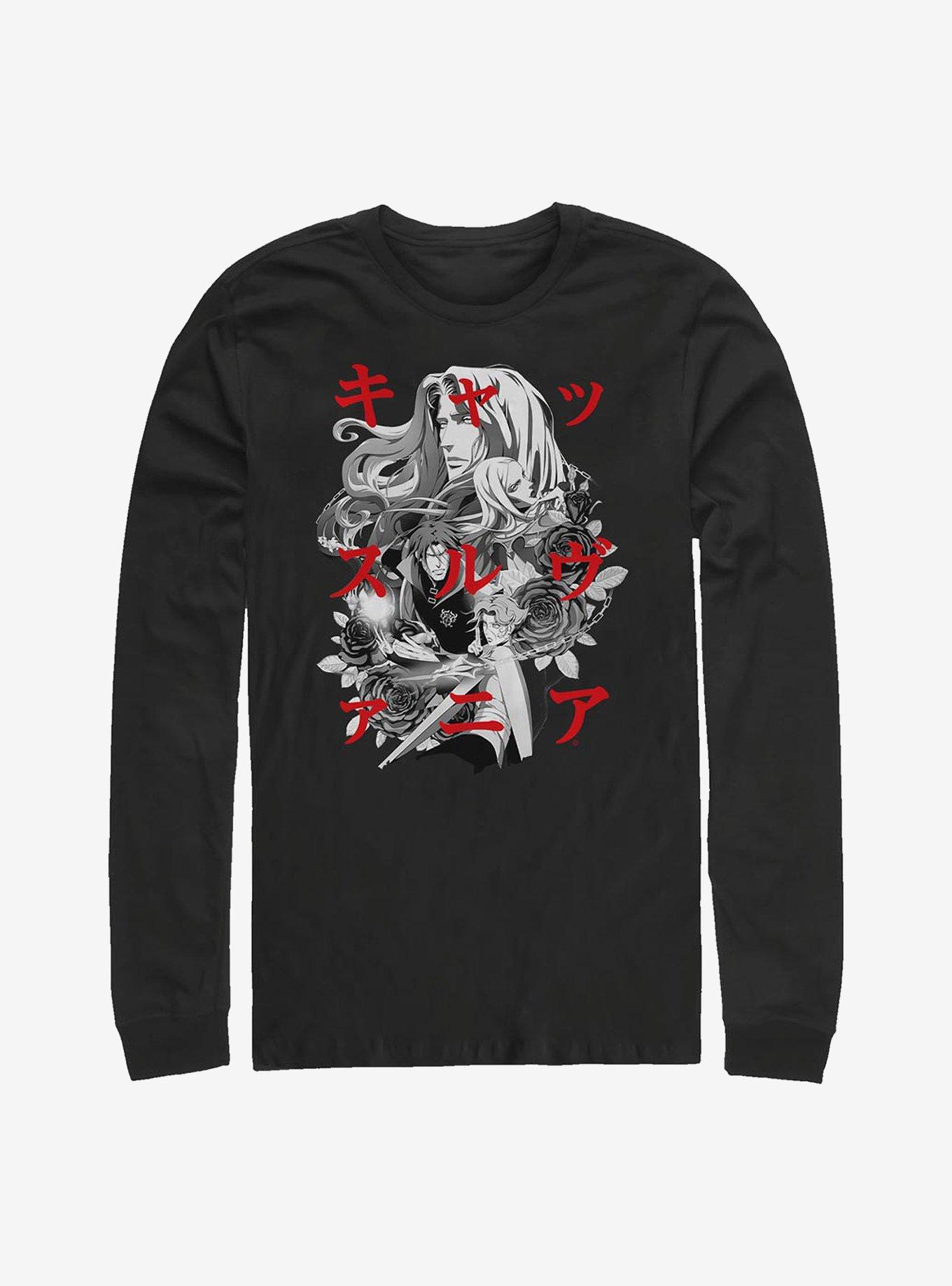 Castlevania Group Long-Sleeve T-Shirt, BLACK, hi-res