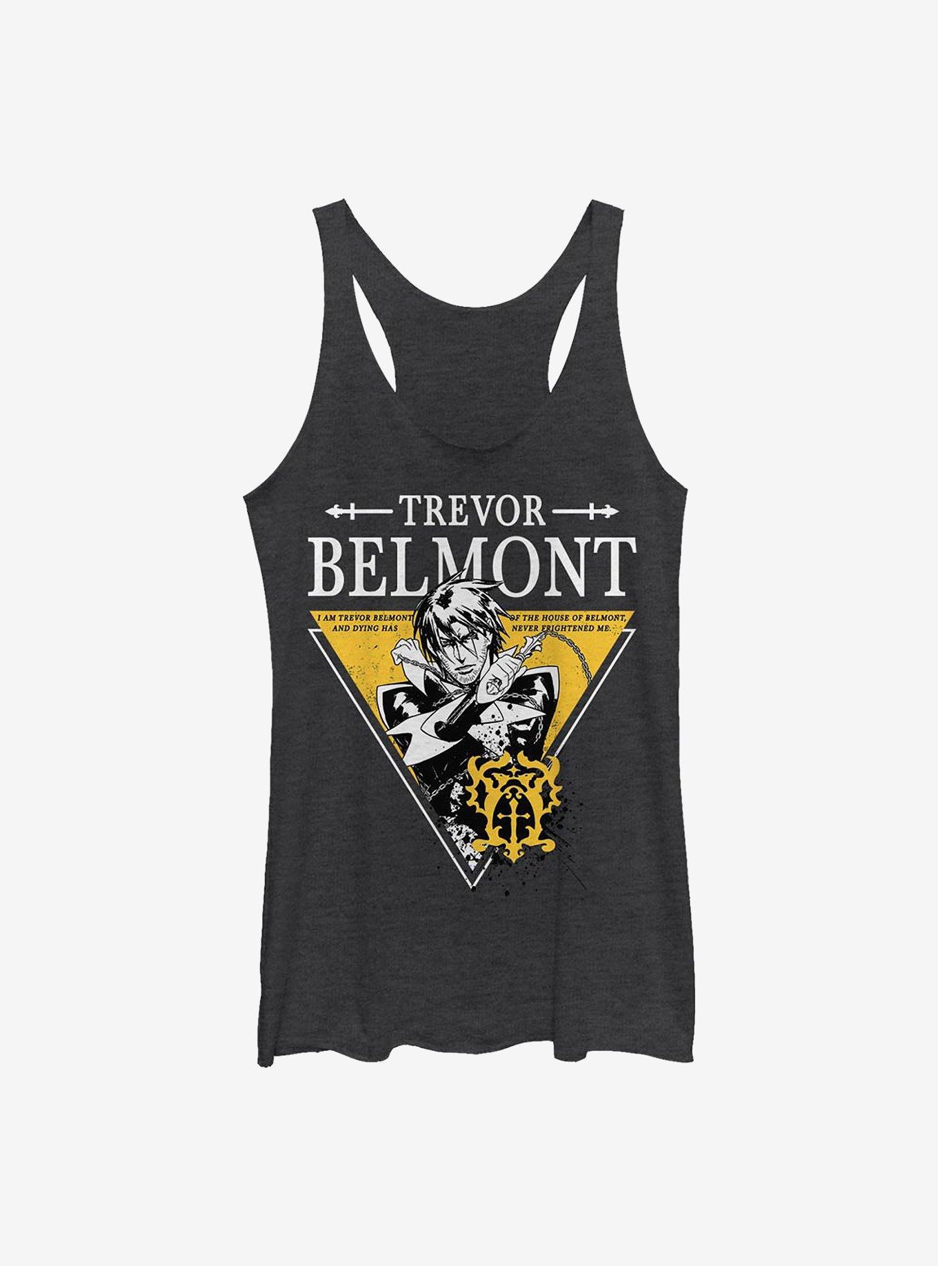 Castlevania Trevor Triangle Womens Tank Top, BLK HTR, hi-res